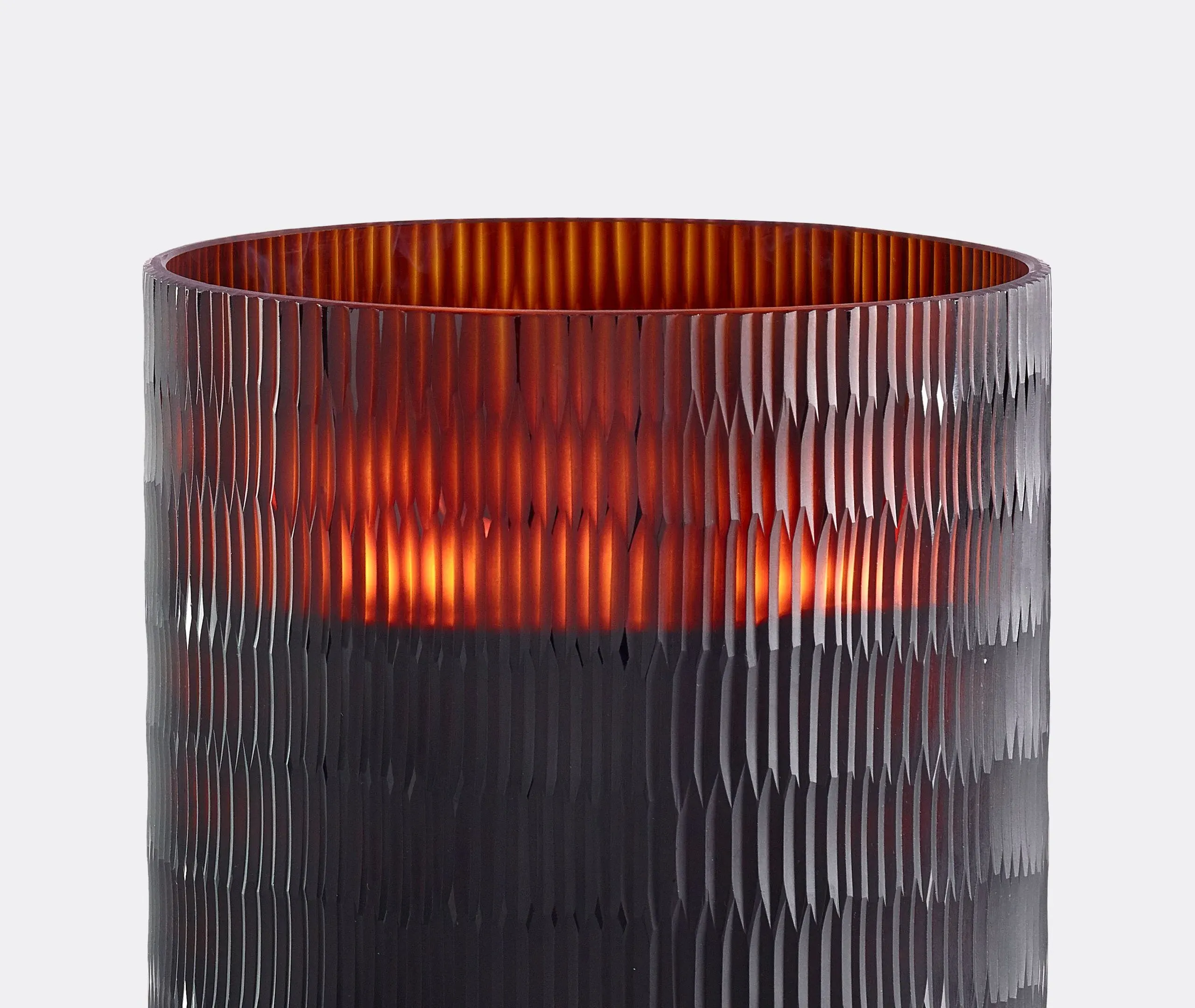 Small Rhombus Candle Ginger Fig - Amber, Glass