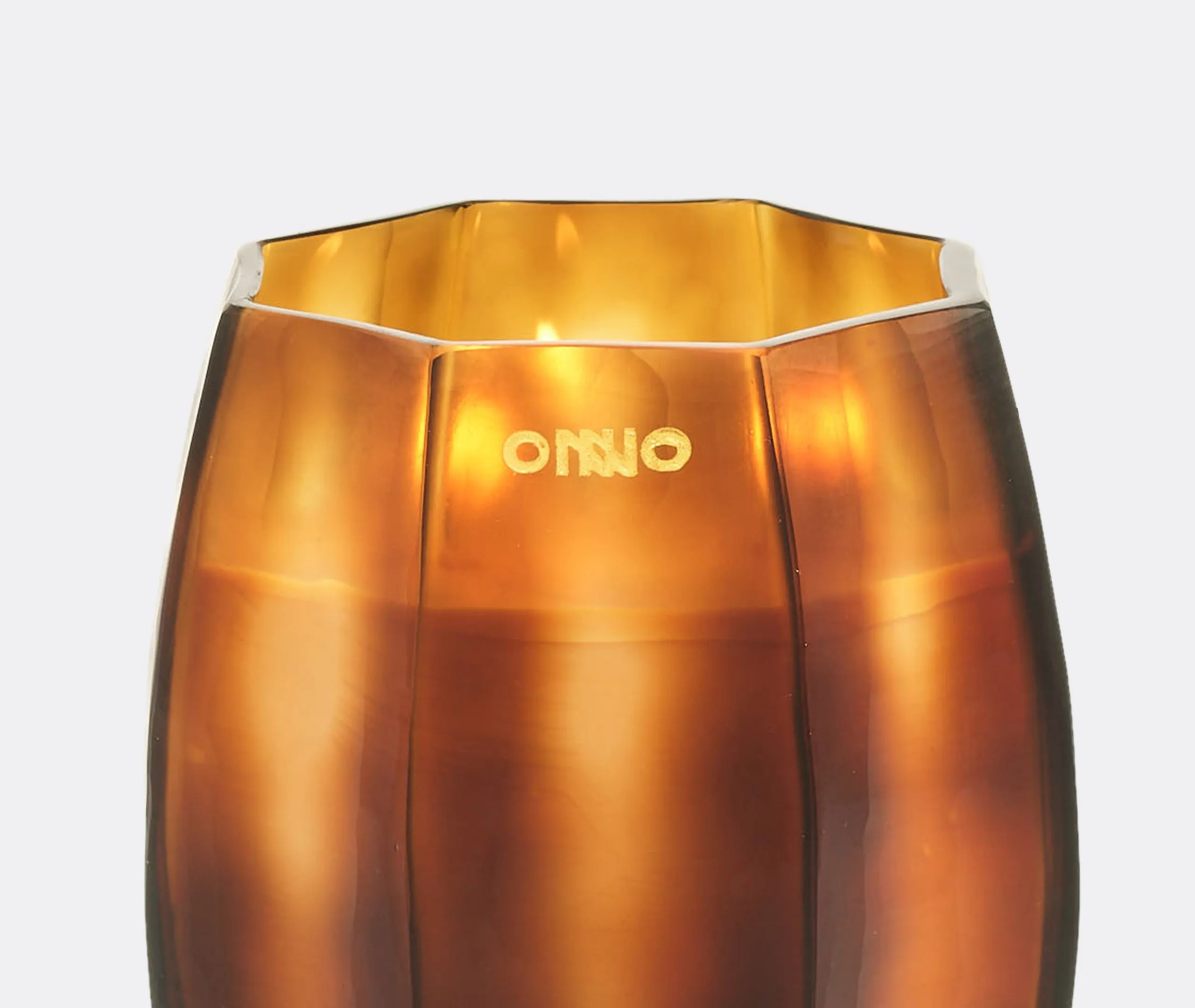 Small Scented Candle Sage Scent - Amber, Glass