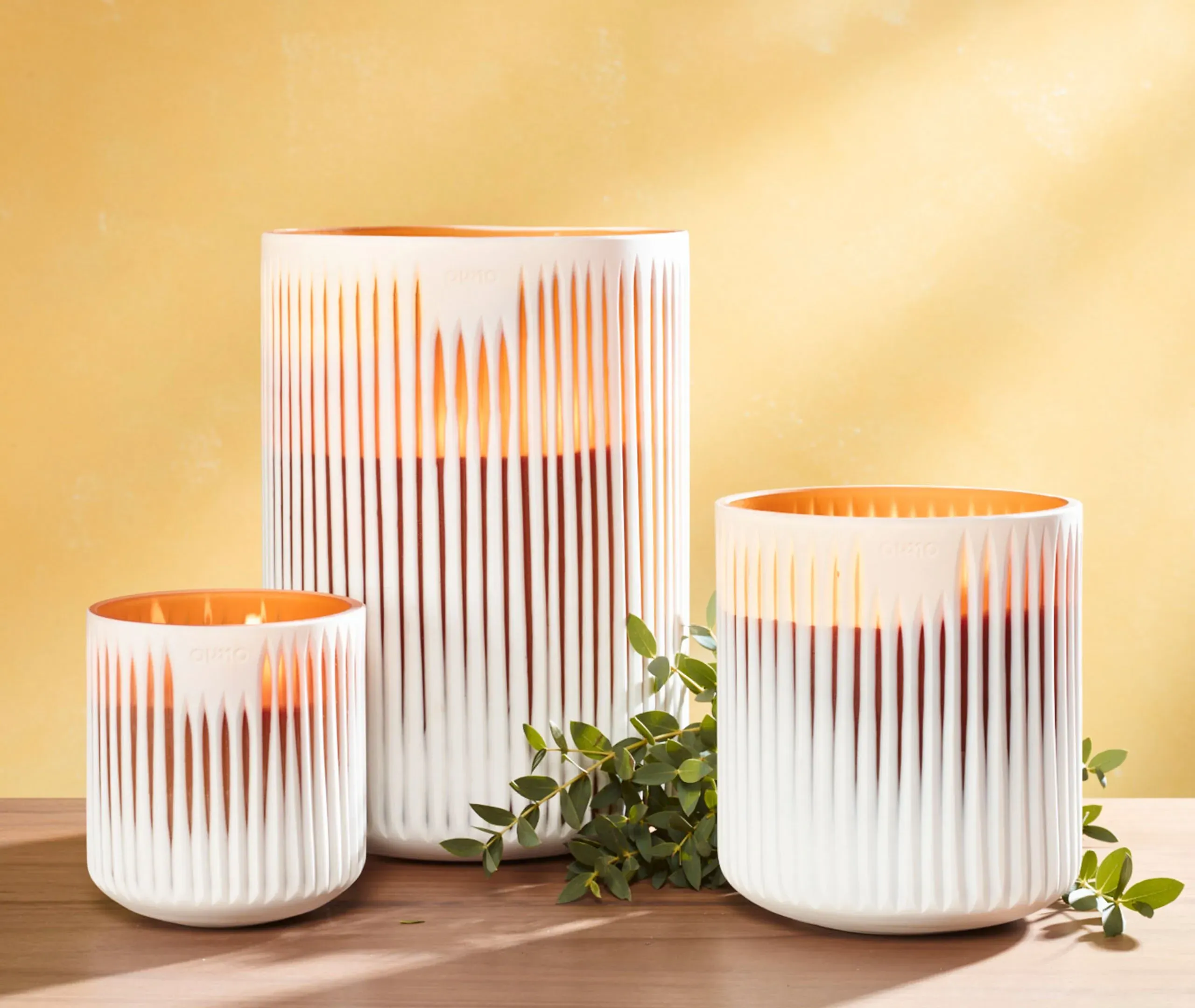 Small Scented Candle Sunset Fragrance - White Glass