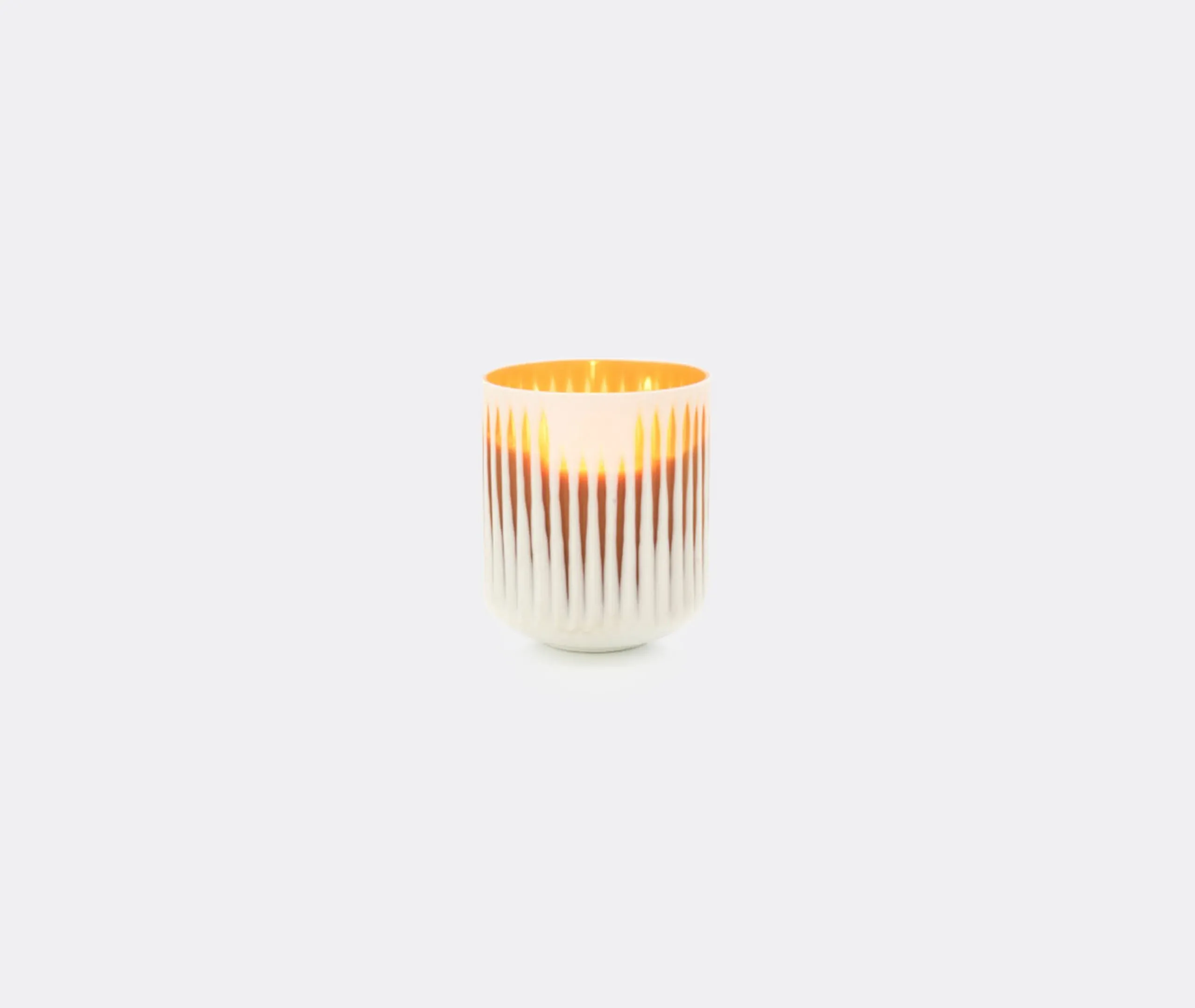Small Scented Candle Sunset Fragrance - White Glass image