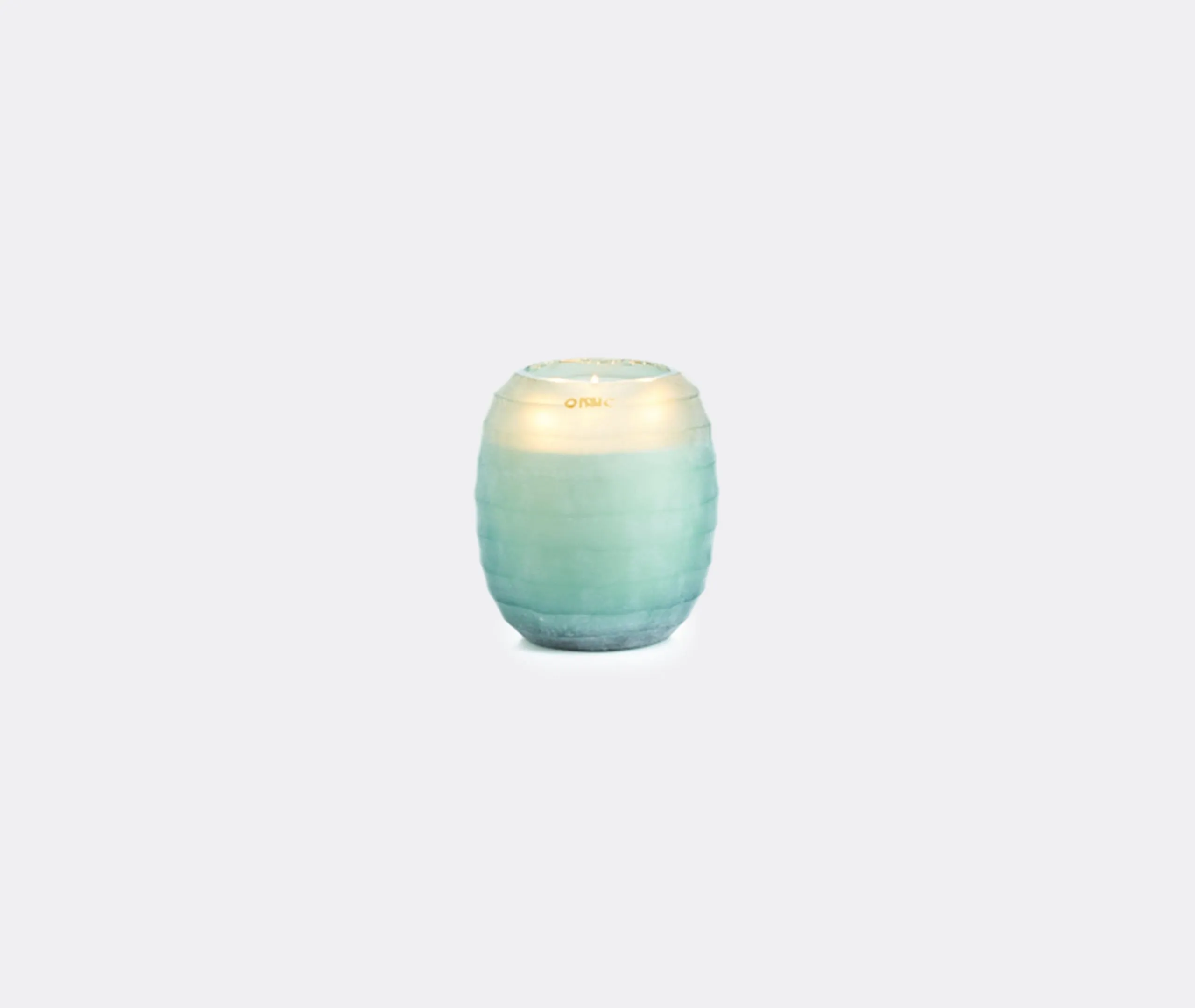 Small Scented Candle with Lotus Scent - Blue Glass image