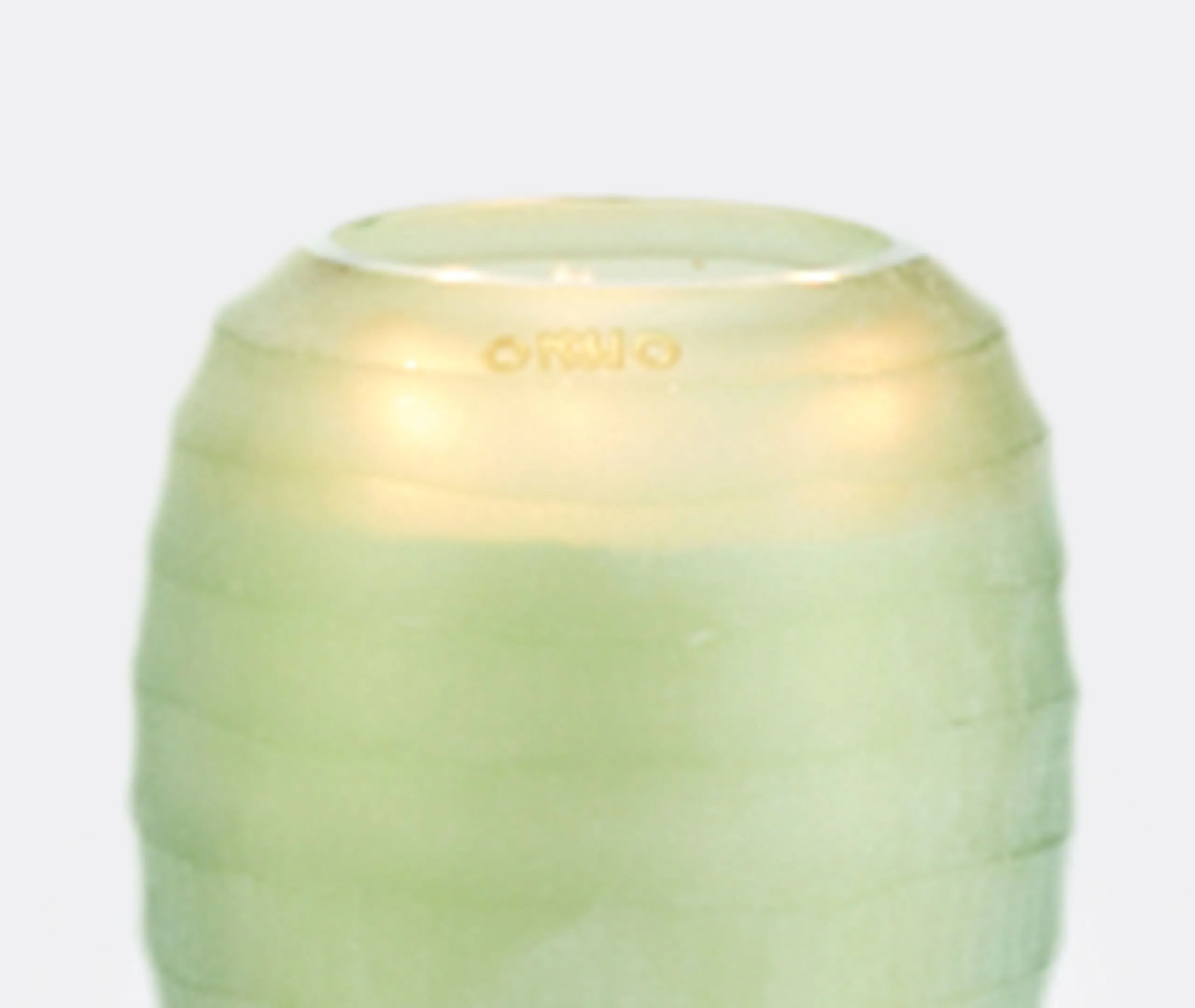 Small Scented Candle with Lotus Scent - Green Glass