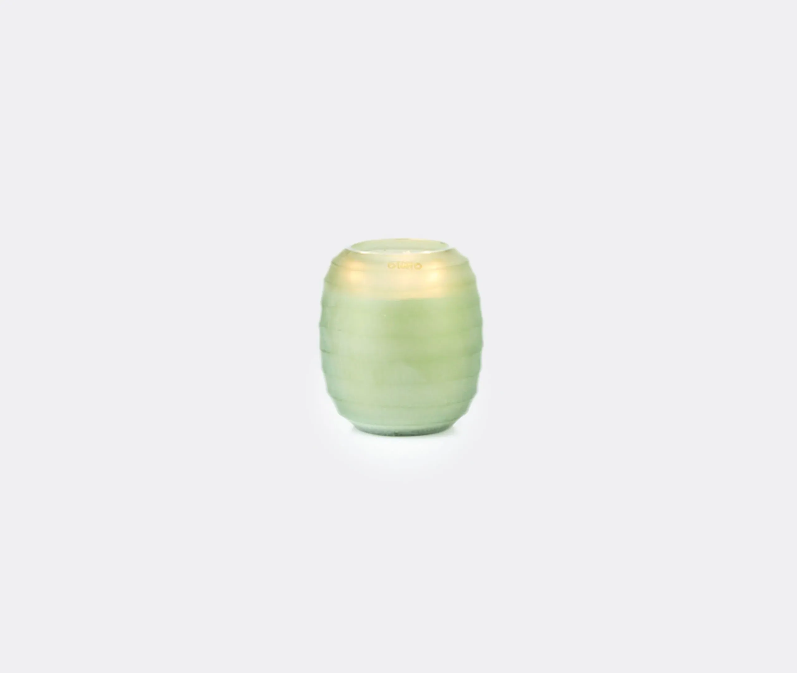 Small Scented Candle with Lotus Scent - Green Glass