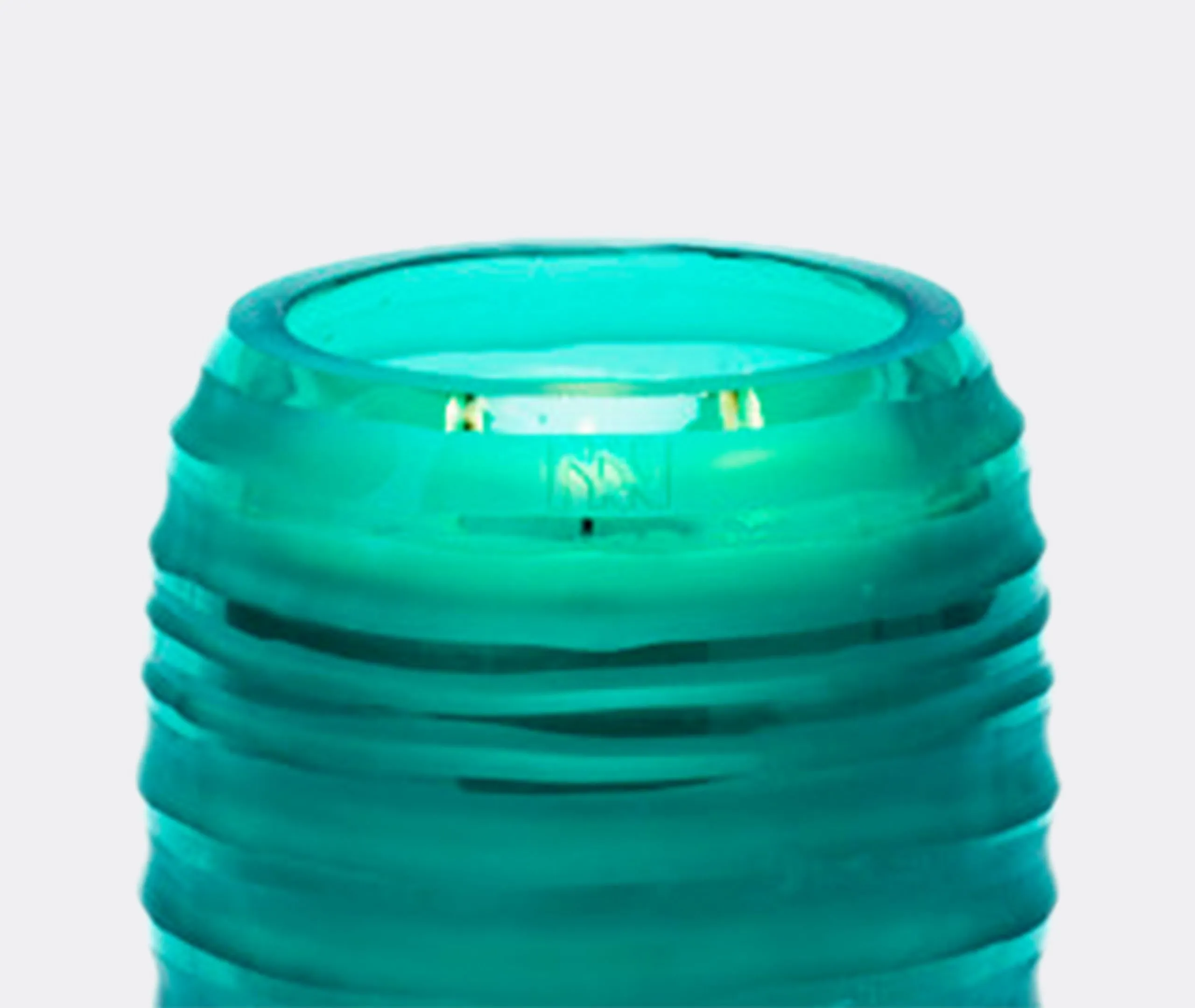 Small Sphere Candle Ginger Fig - Aqua, Glass