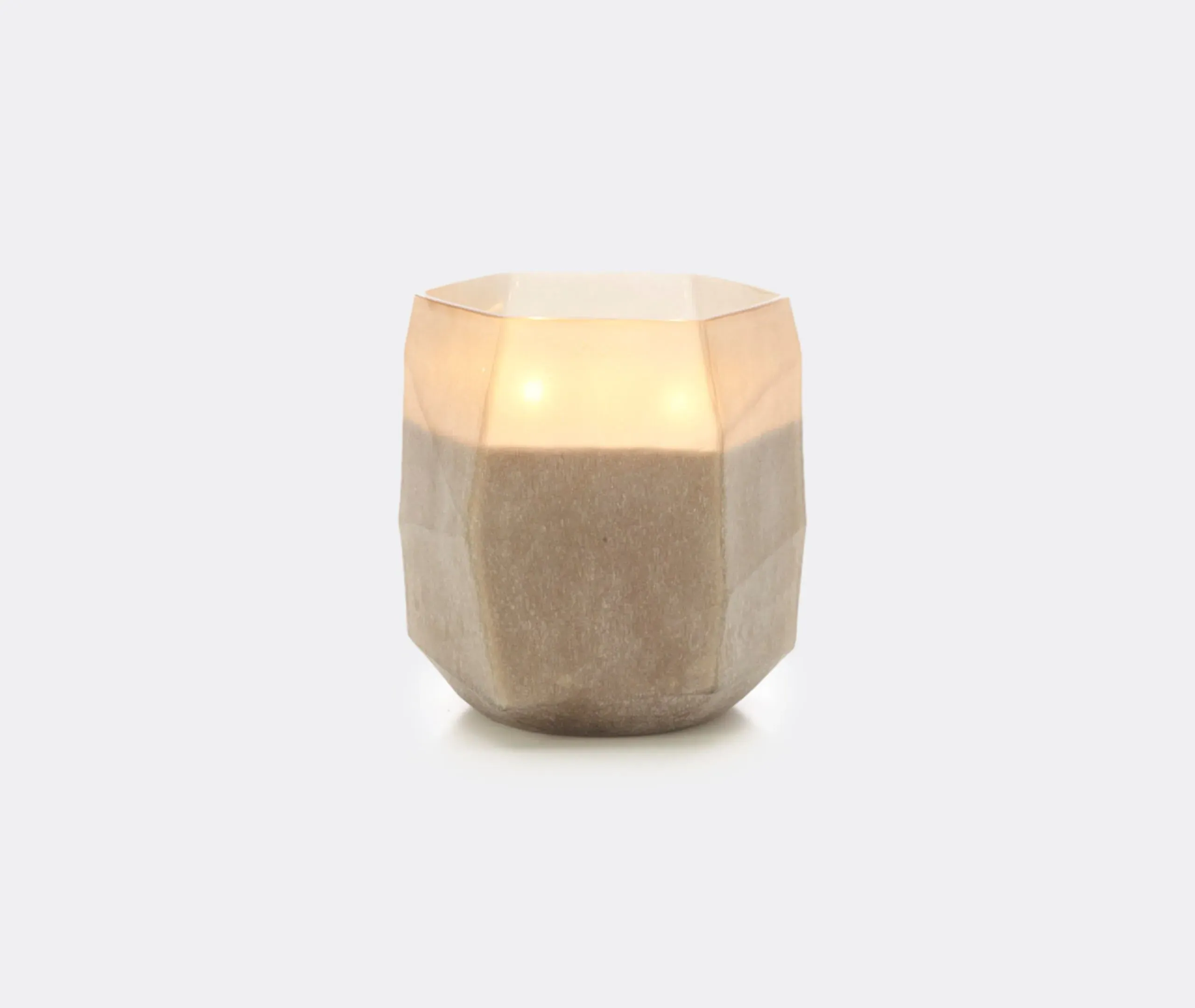 Terre Large Candle Zanzibar Scent - Grey, Smoked Glass