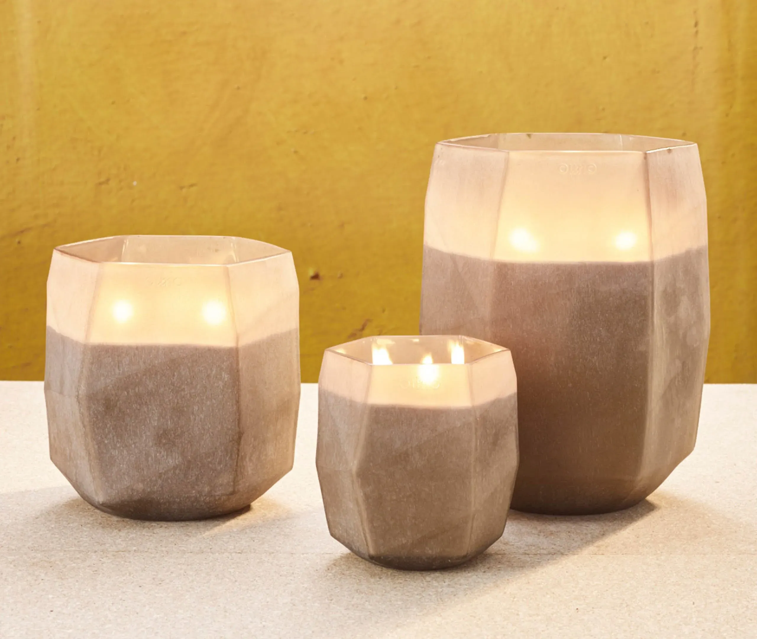 Terre Small Candle Zanzibar Scent - Grey, Smoked Glass