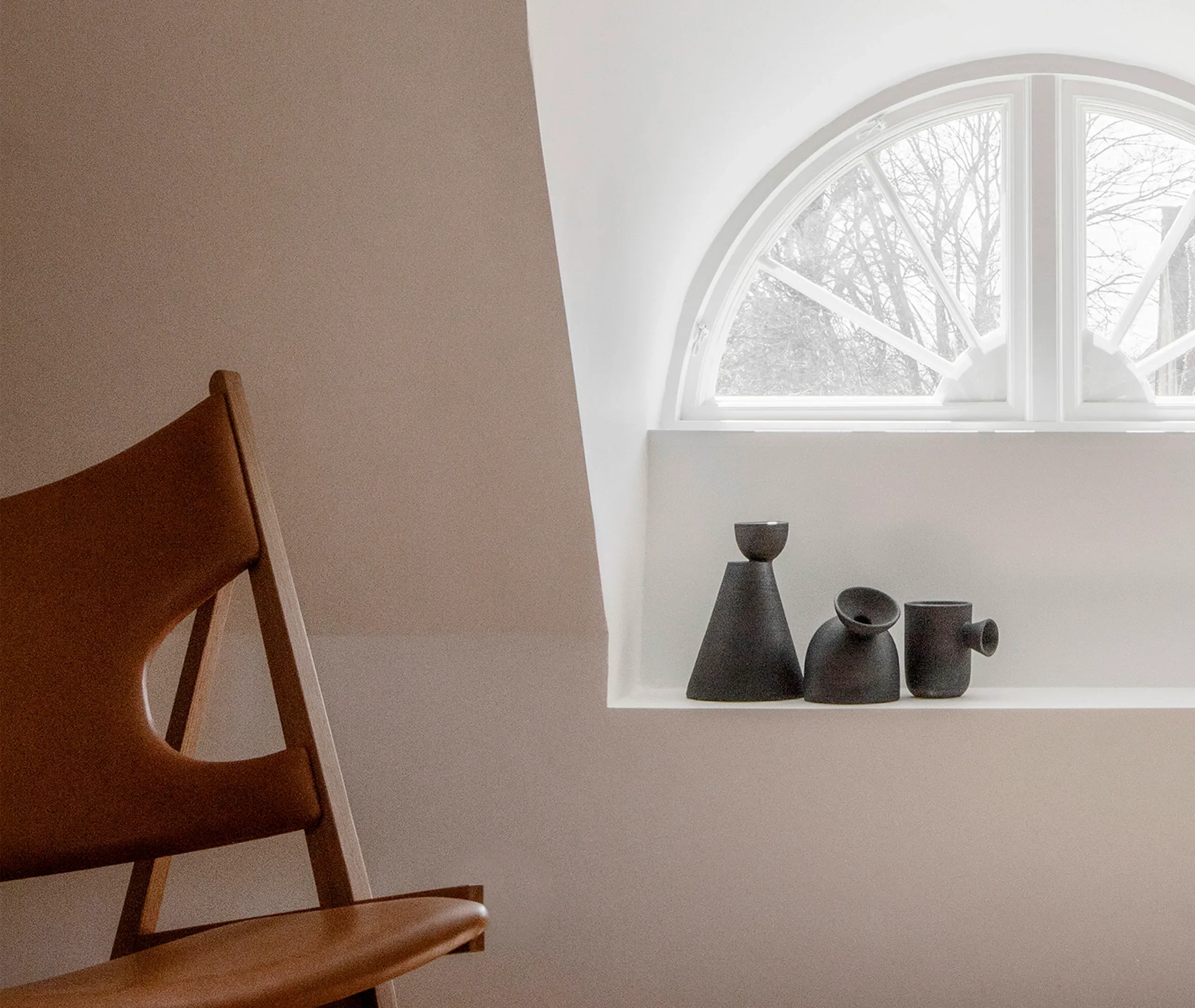 Cone Shaped Vase - Black, Ceramic