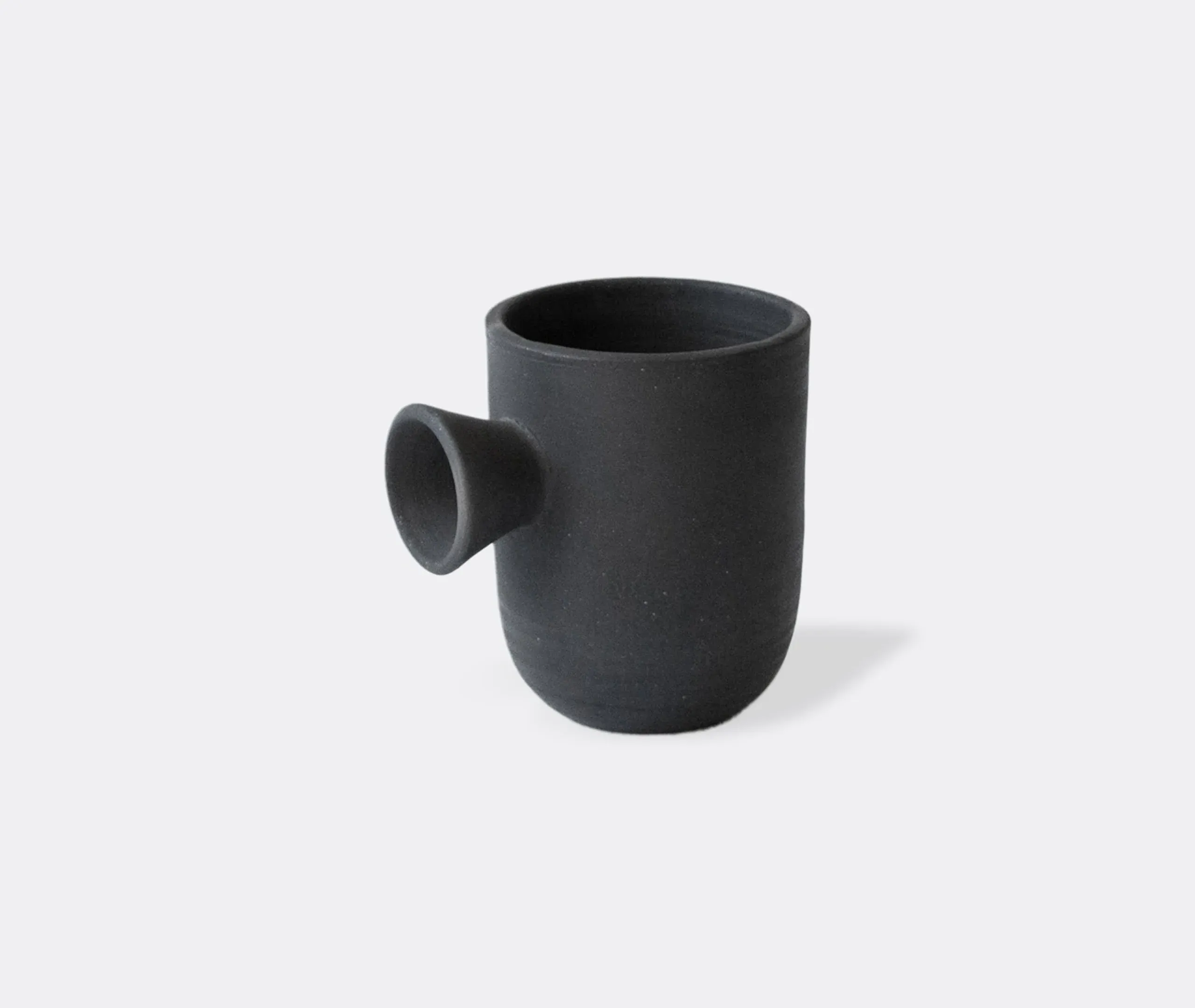 Cup Shaped Vase - Black, Ceramic image