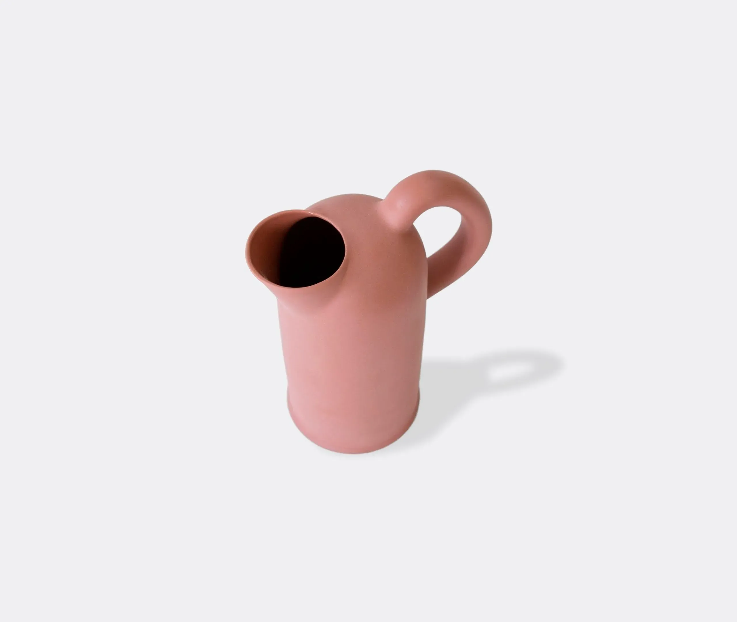 Jug Water Carafe - Terracotta Red, Porcelain