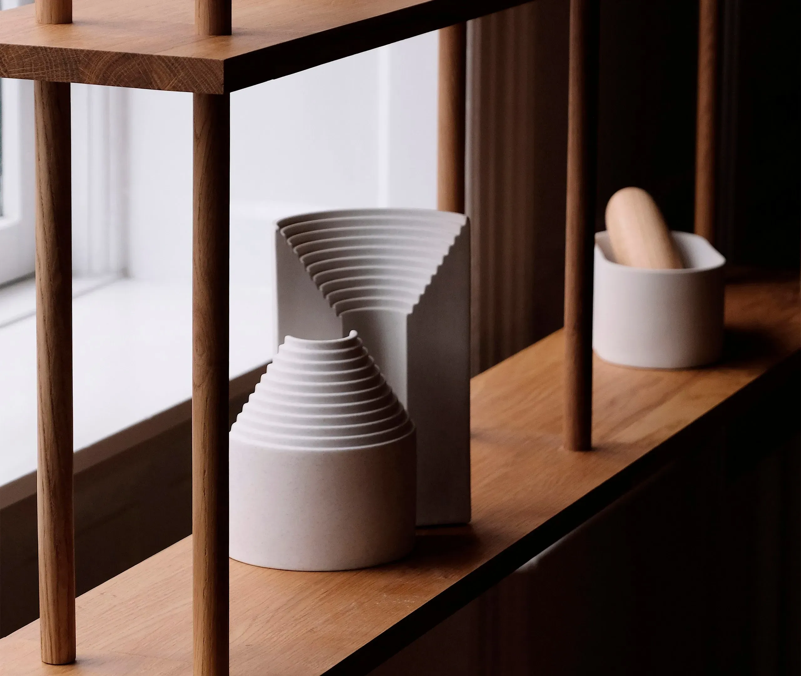 Large Sculptural Vase - White, Porcelain