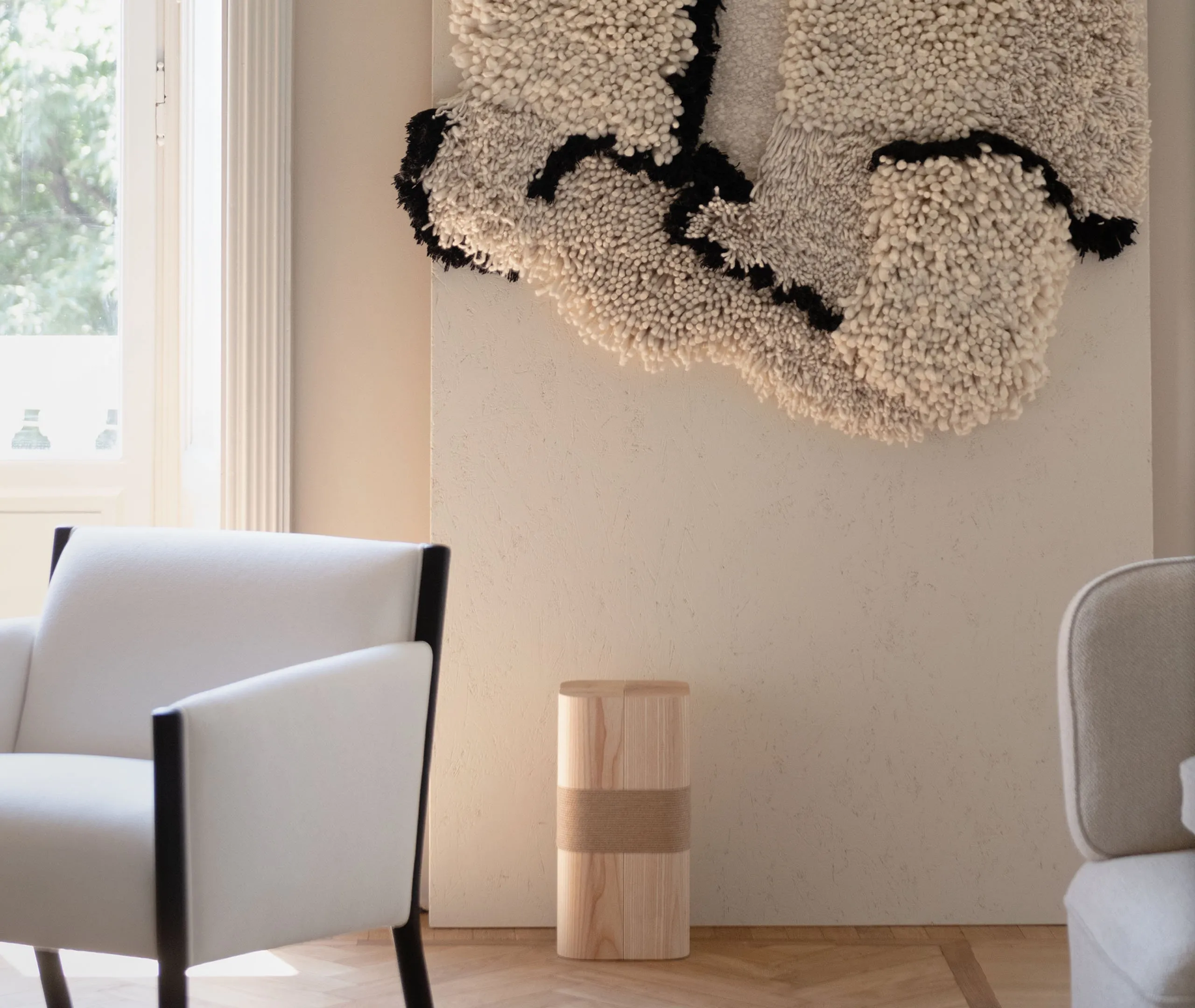 Monolith Plinth Side Table - Ash Wood