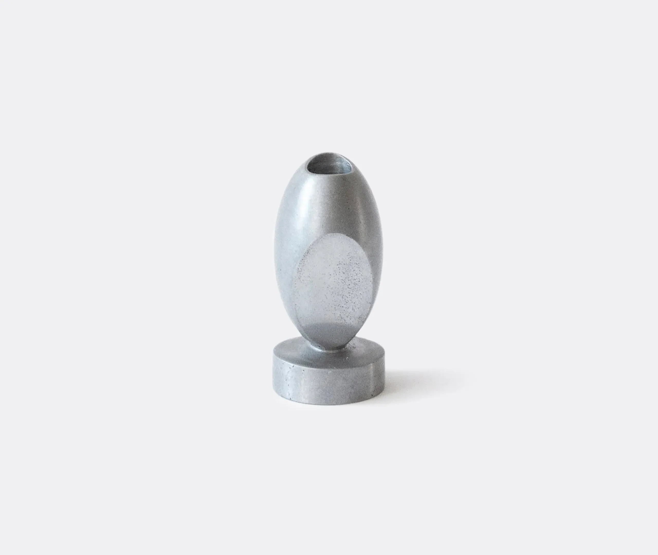 Poise Vertical Candle Holder - Silver, Aluminum