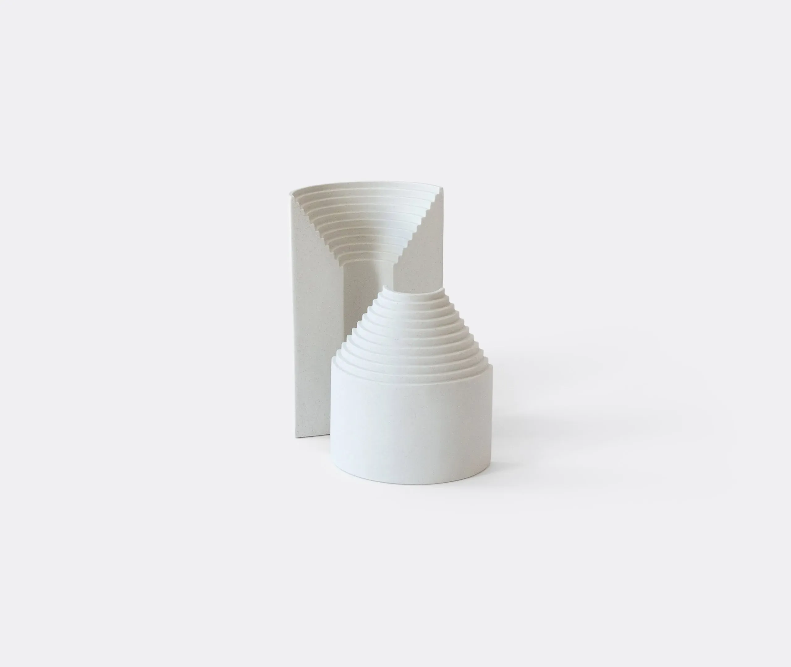 Small Sculptural Vase - White, Porcelain