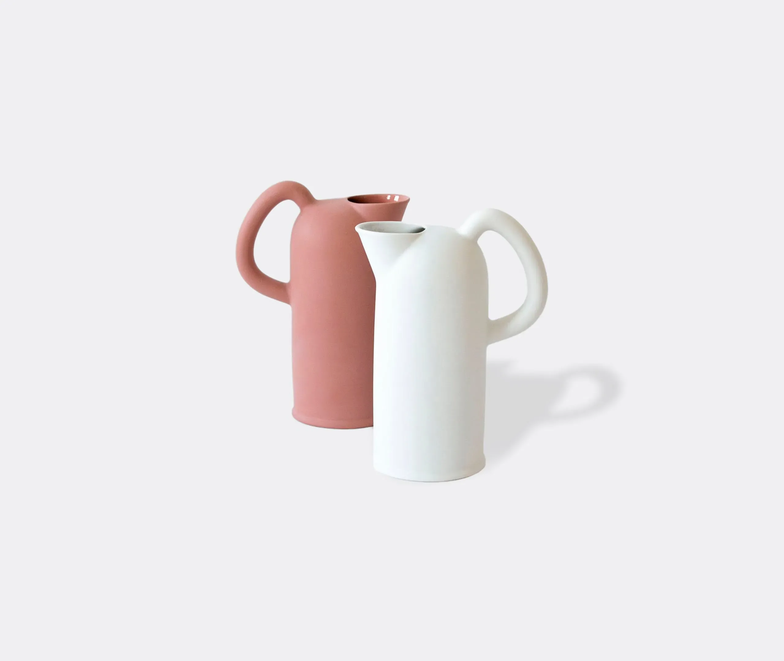 Water Jug with Handle - White, Porcelain