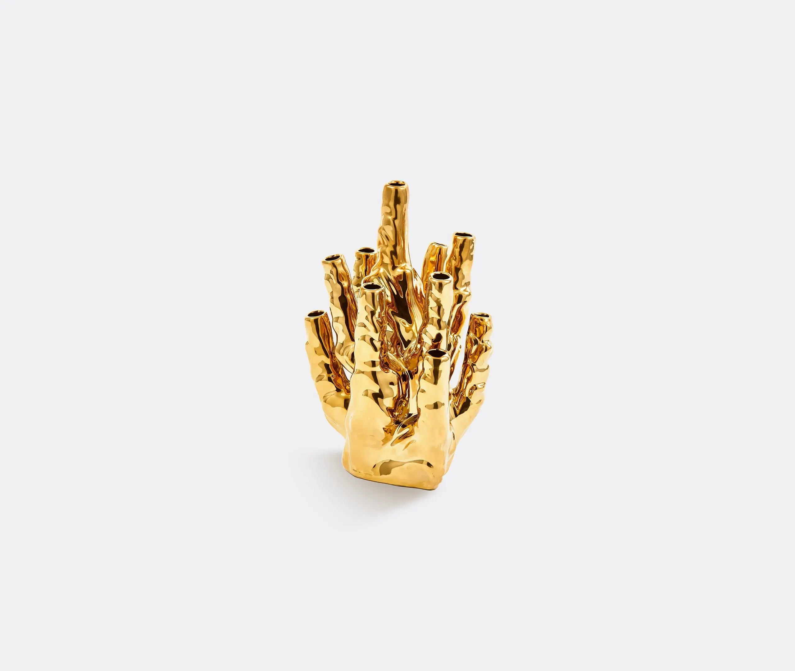 10-Branch Coral Vase - Gold, Porcelain image