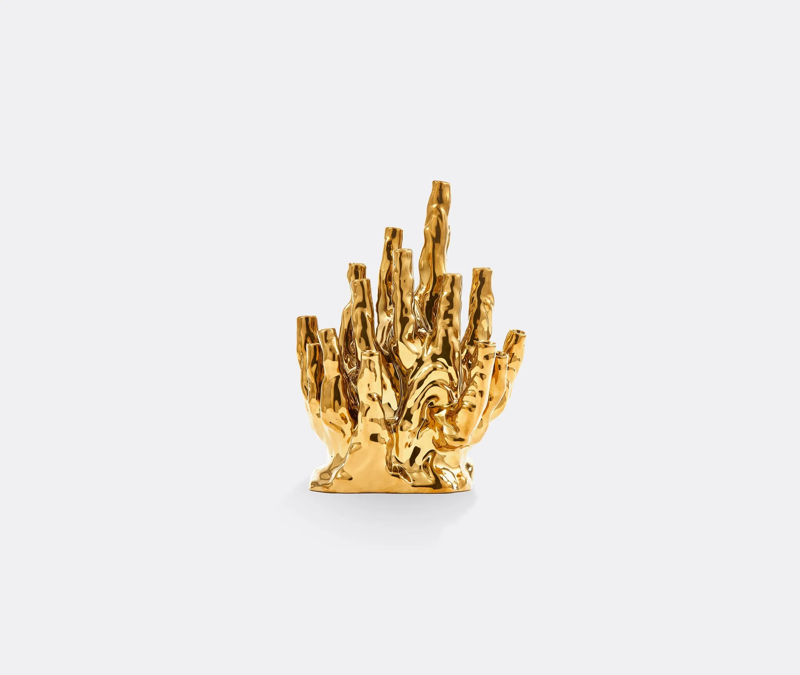 20-Branch Coral Vase - Gold, Porcelain