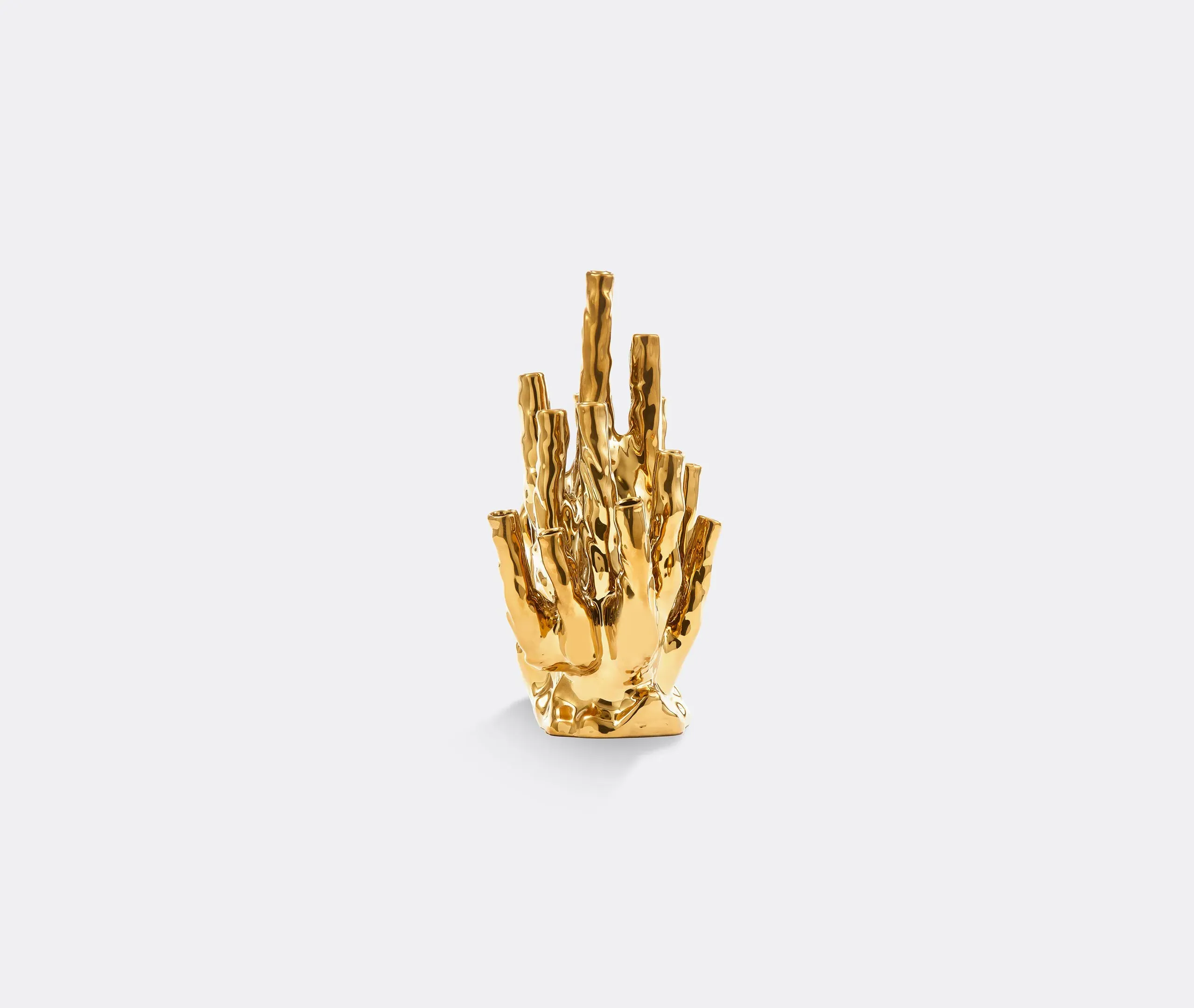 20-Branch Coral Vase - Gold, Porcelain