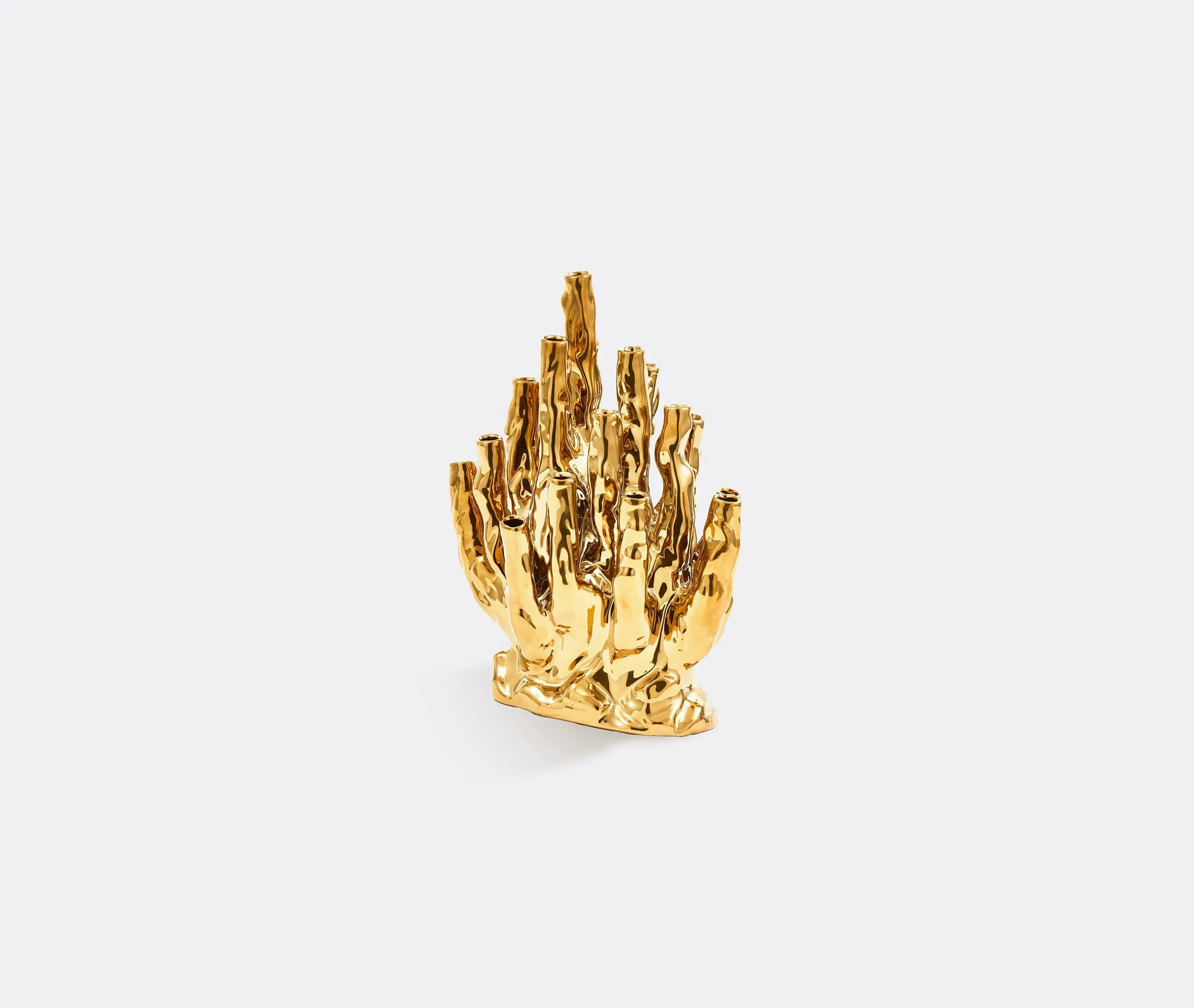 20-Branch Coral Vase - Gold, Porcelain