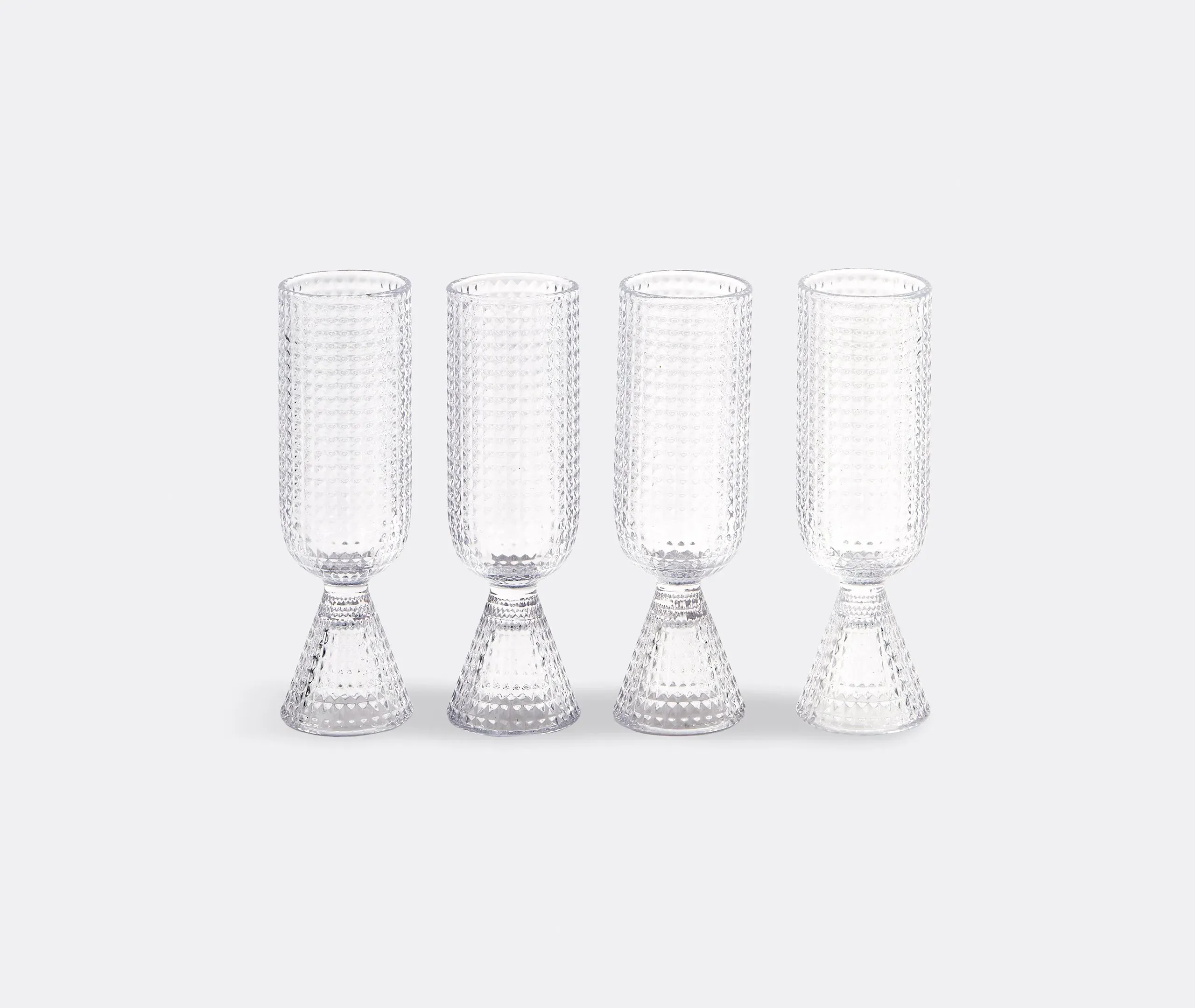 4-Piece Champagne Glass Set - Clear, Glass