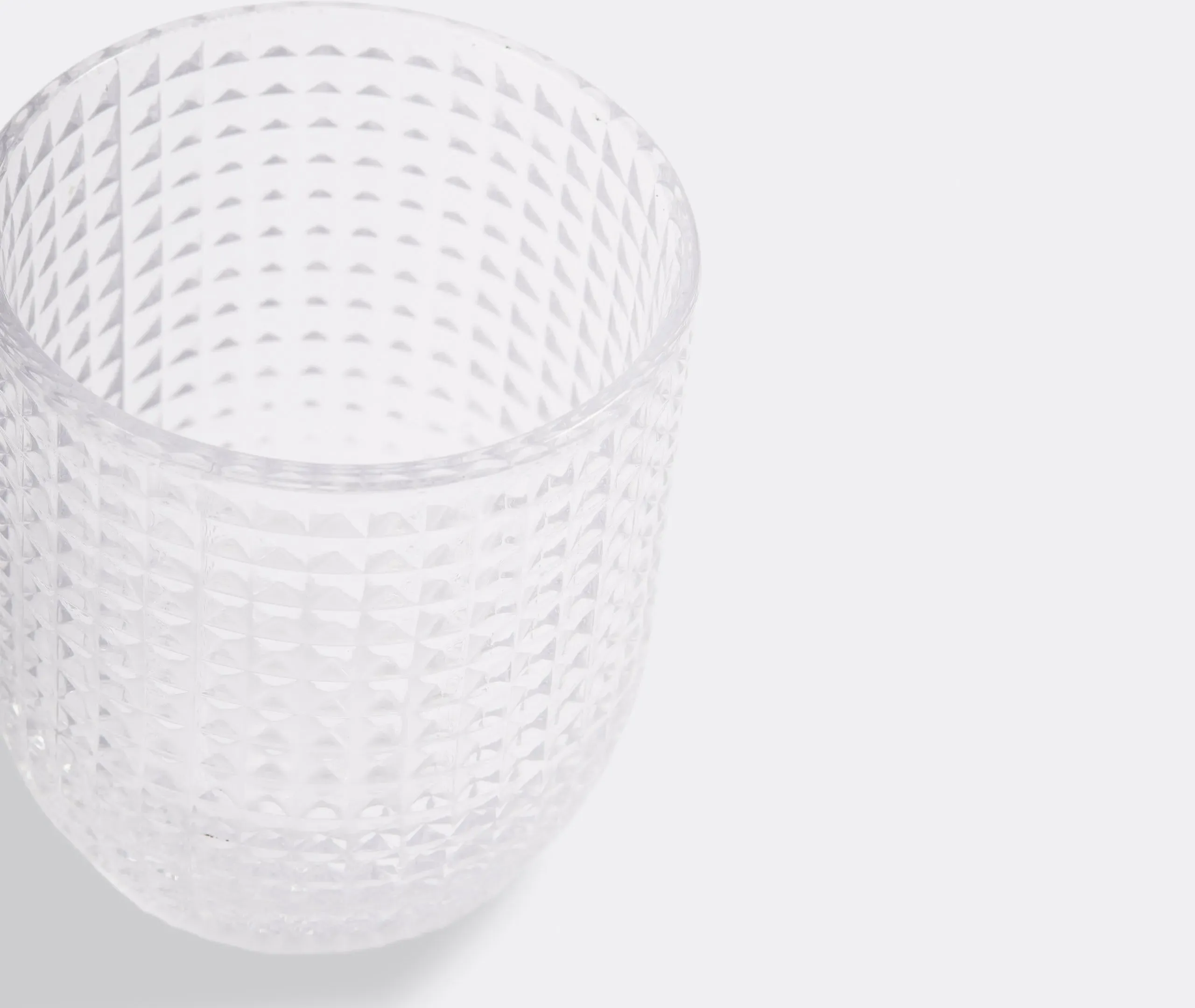 4-Piece Tumbler Set - Clear, Textured Glass