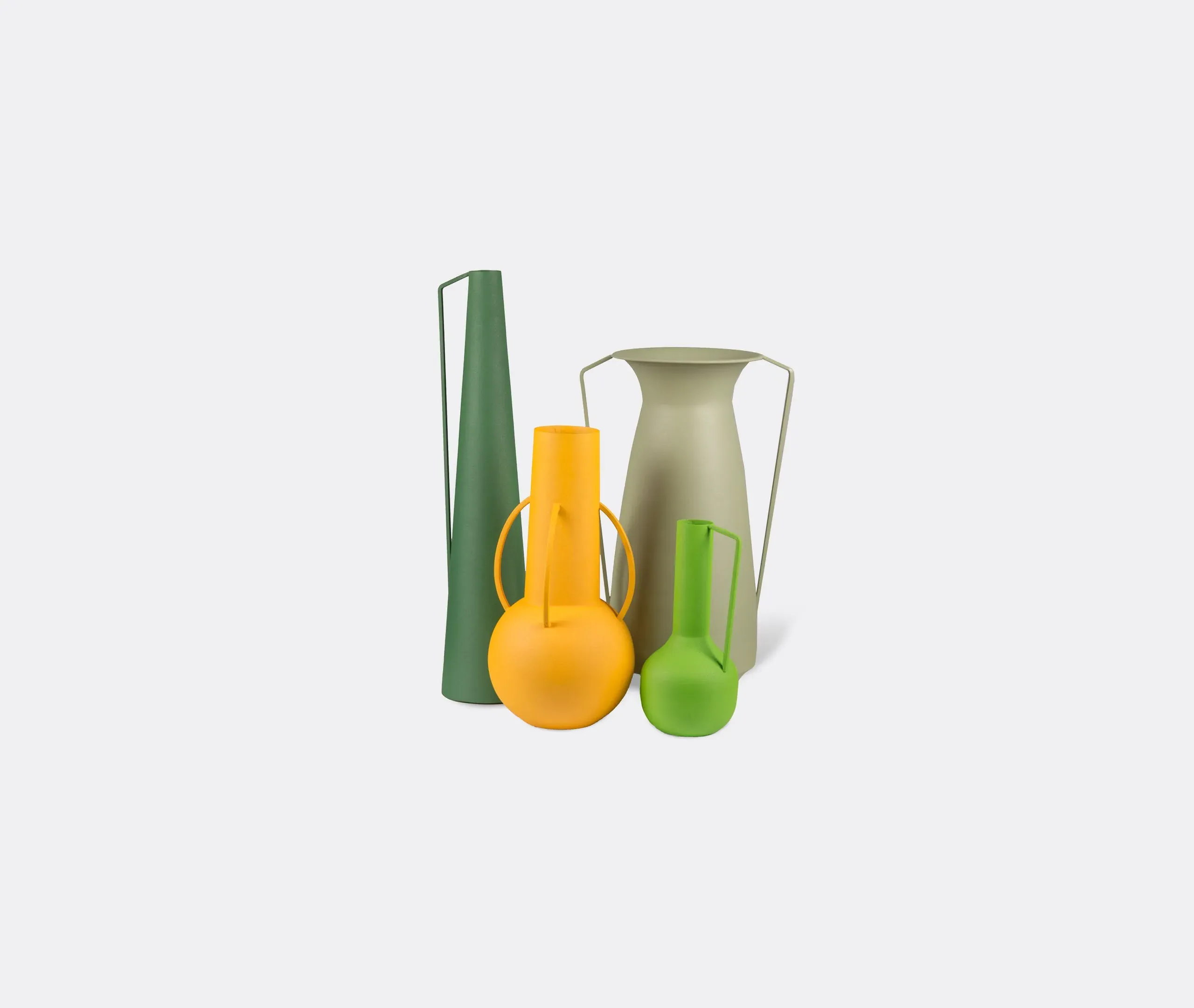 4-Piece Vase Set Roman Style - Multicolor, Iron