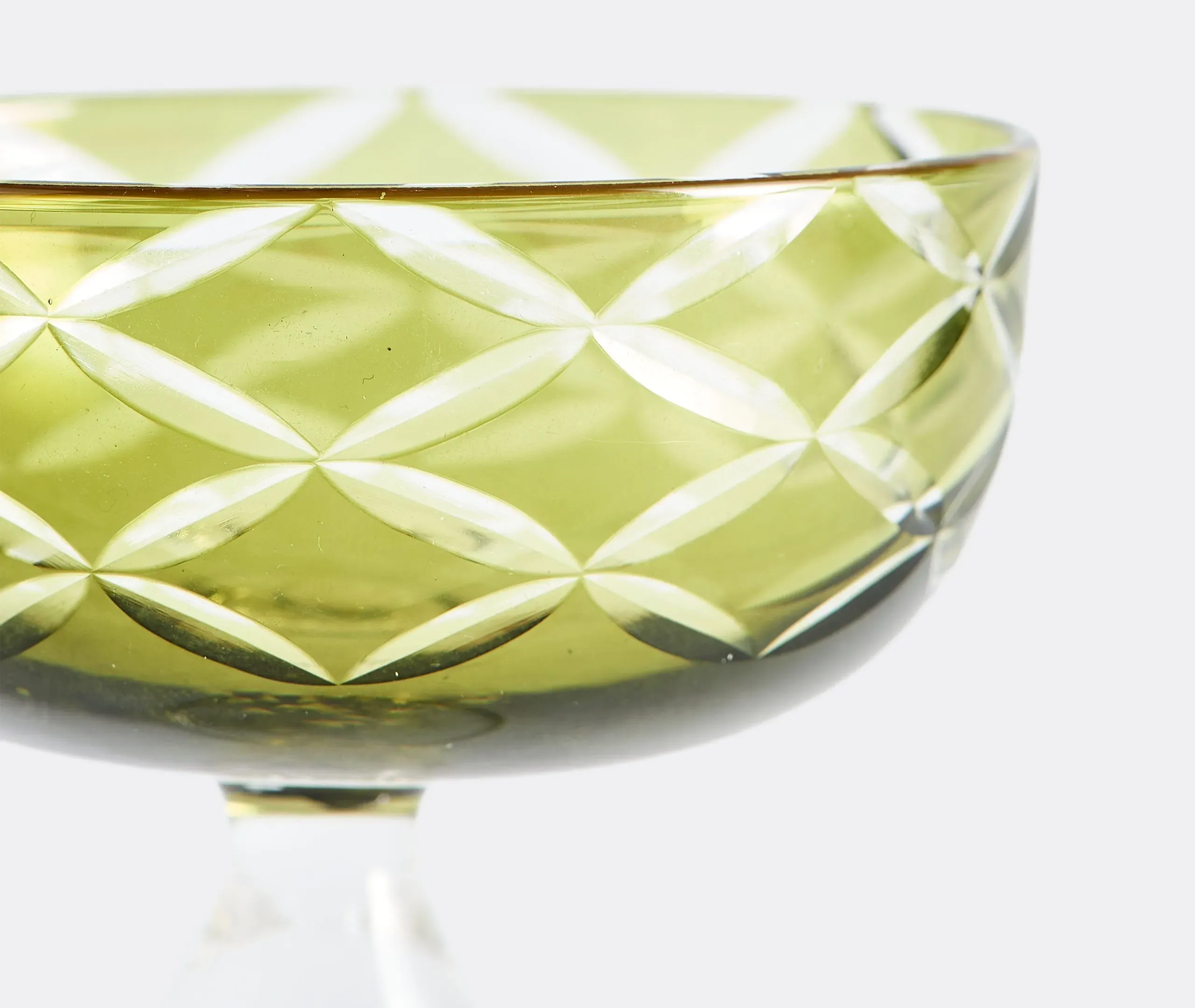6-Piece Coupe Glass Set - Multicolor, Glass