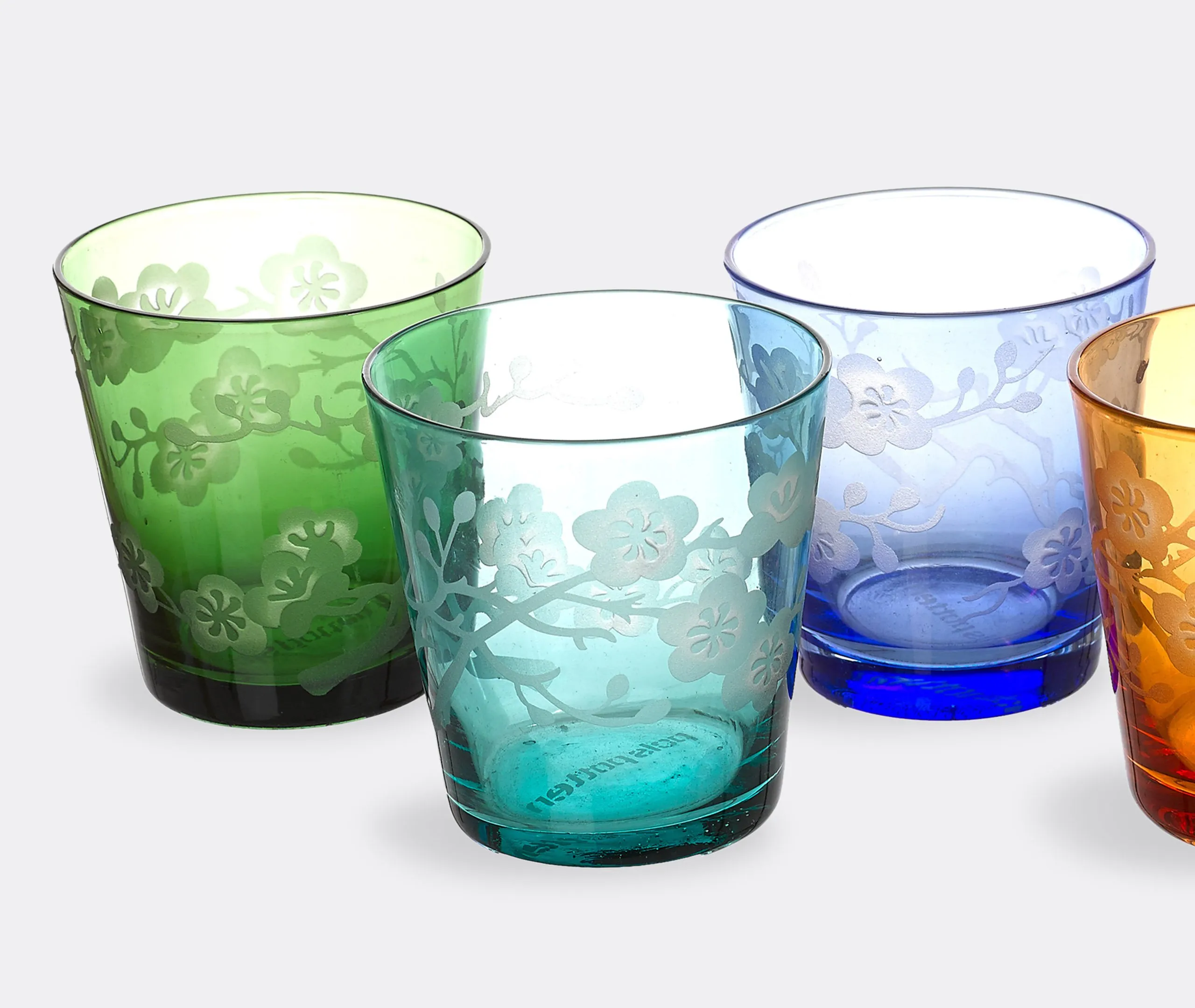 6-Piece Tumbler Set with Blossom Design - Glass