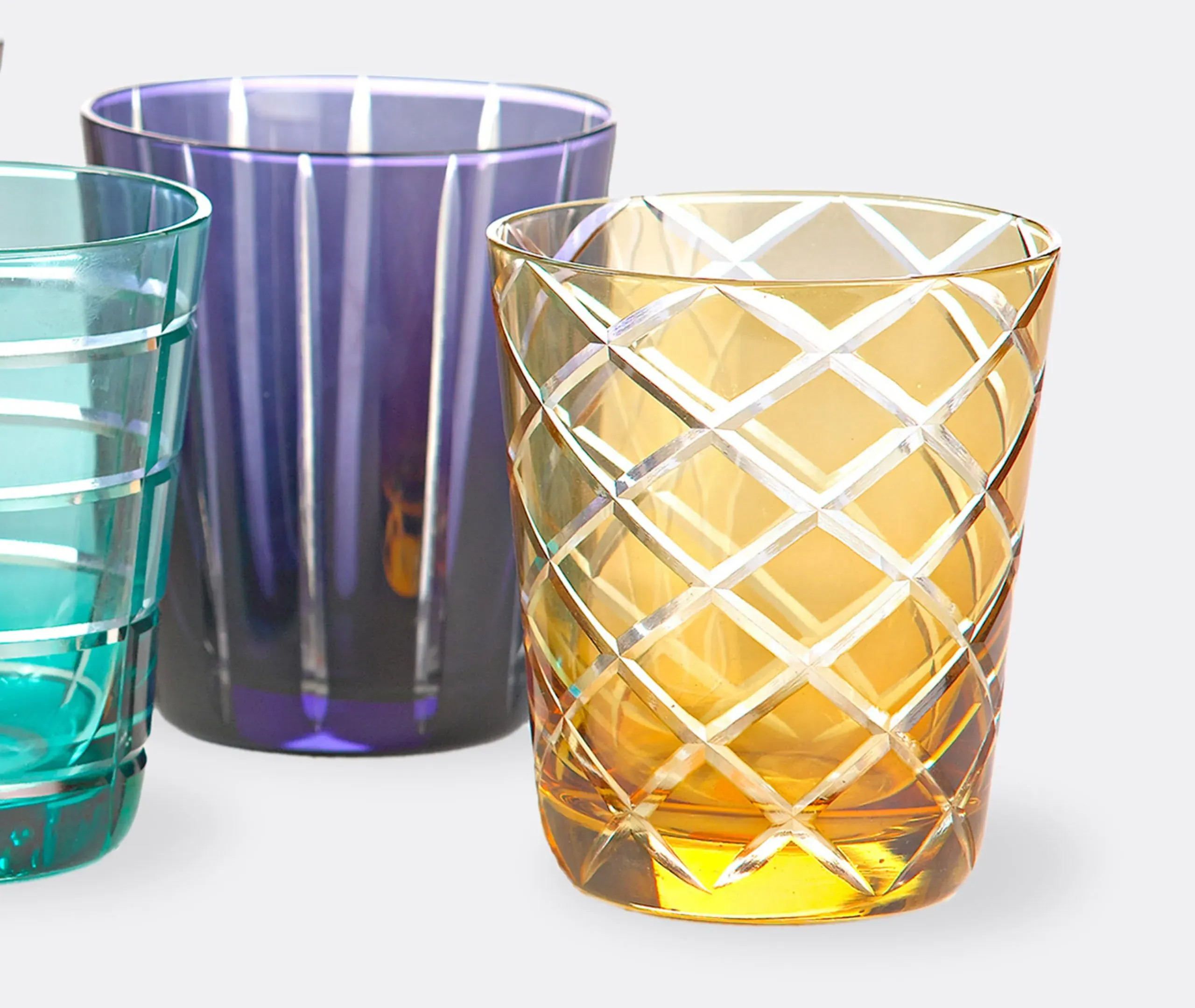 6-Piece Tumbler Set with Engravings - Multicolor