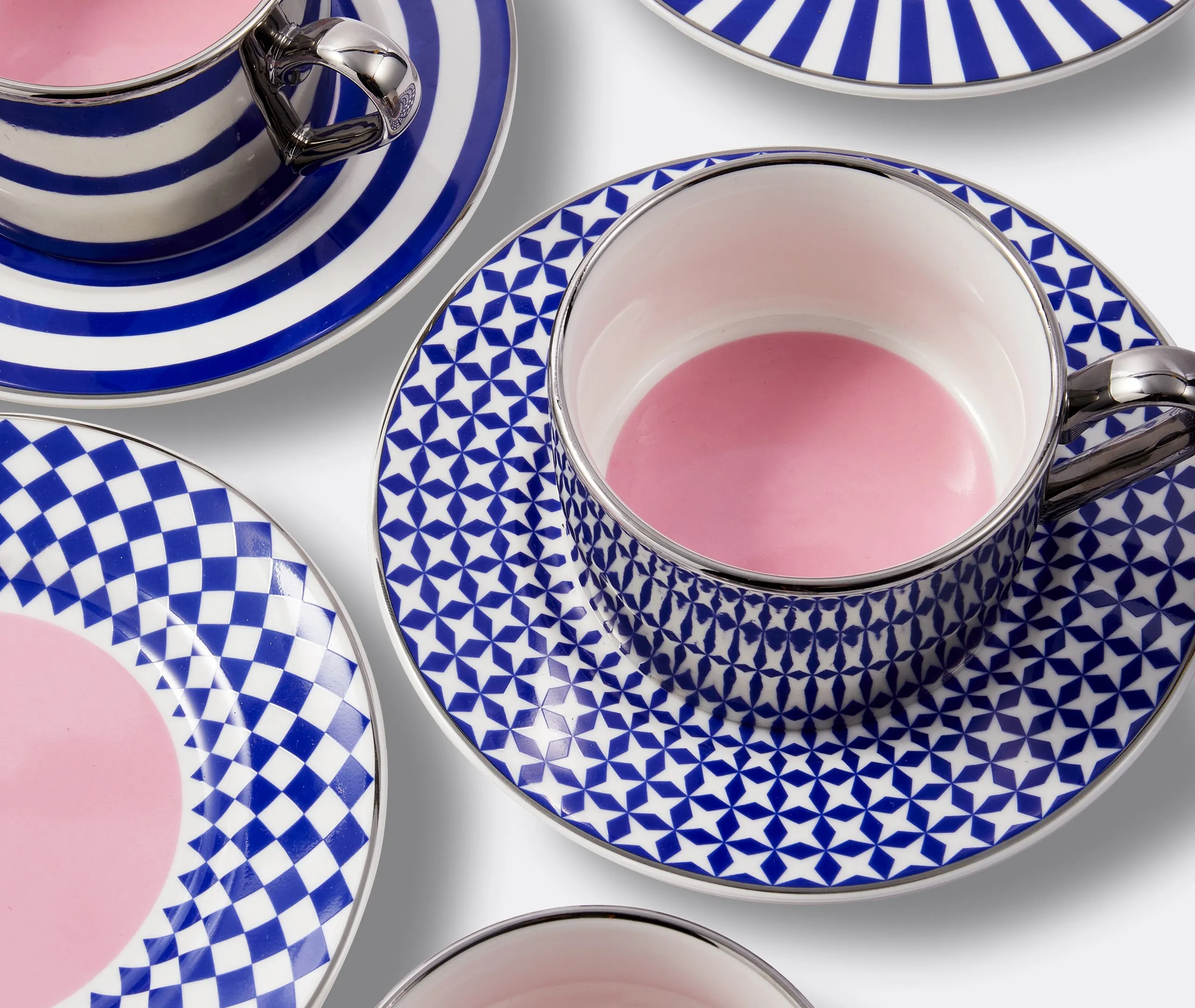 Aunty Coffee Cup Set of Four - Dark Blue