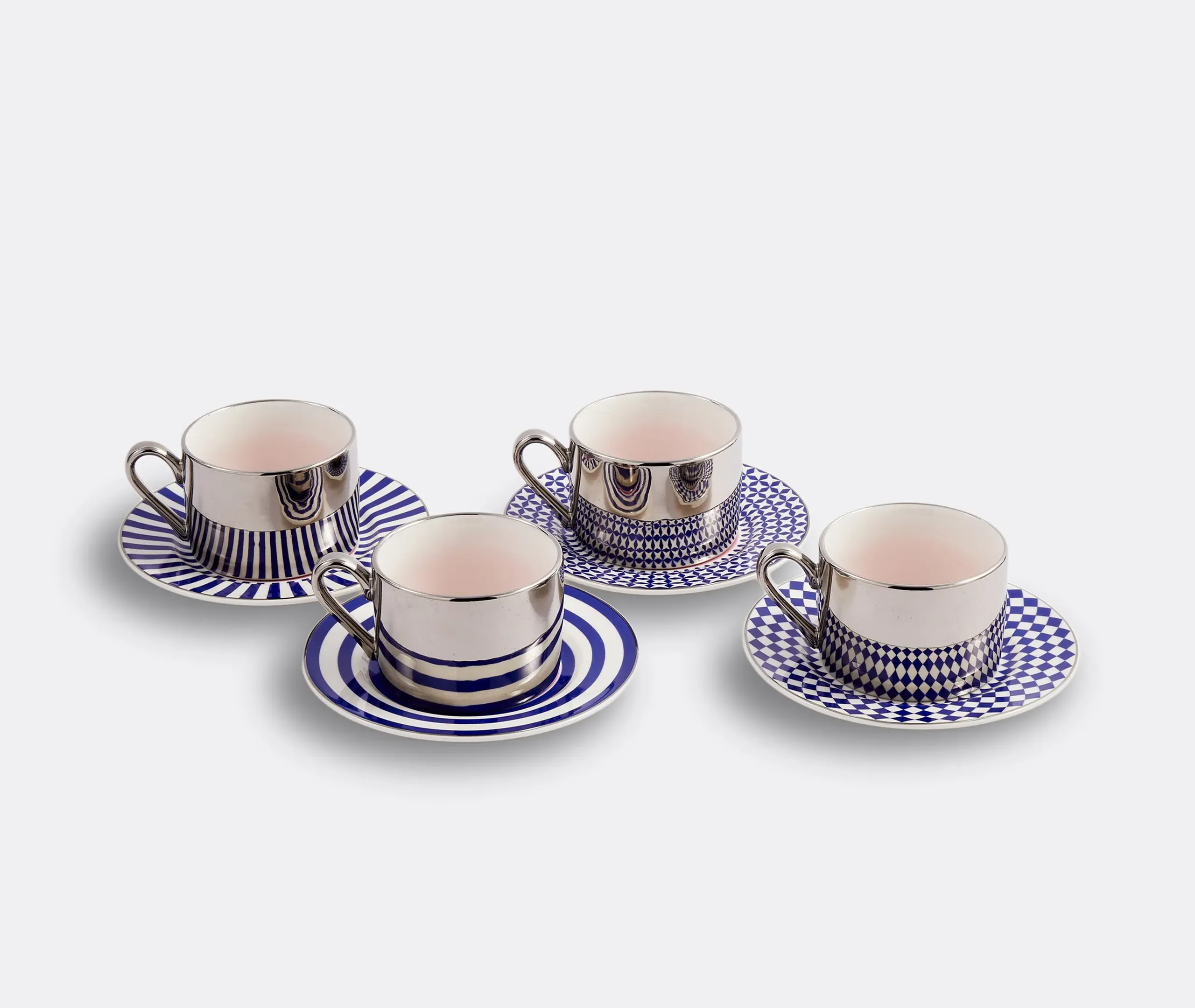 Aunty Coffee Cup Set of Four - Dark Blue