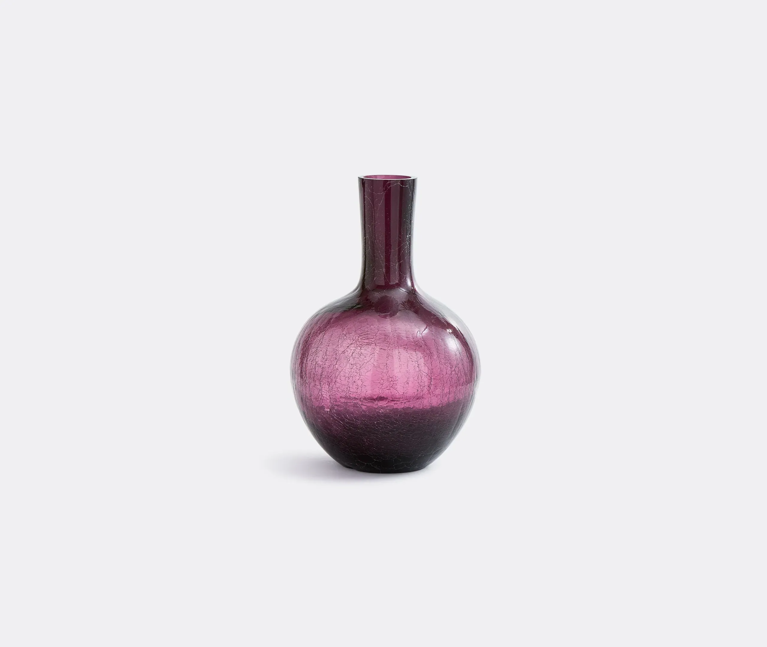 Ball Body Large Vase - Purple, Glass