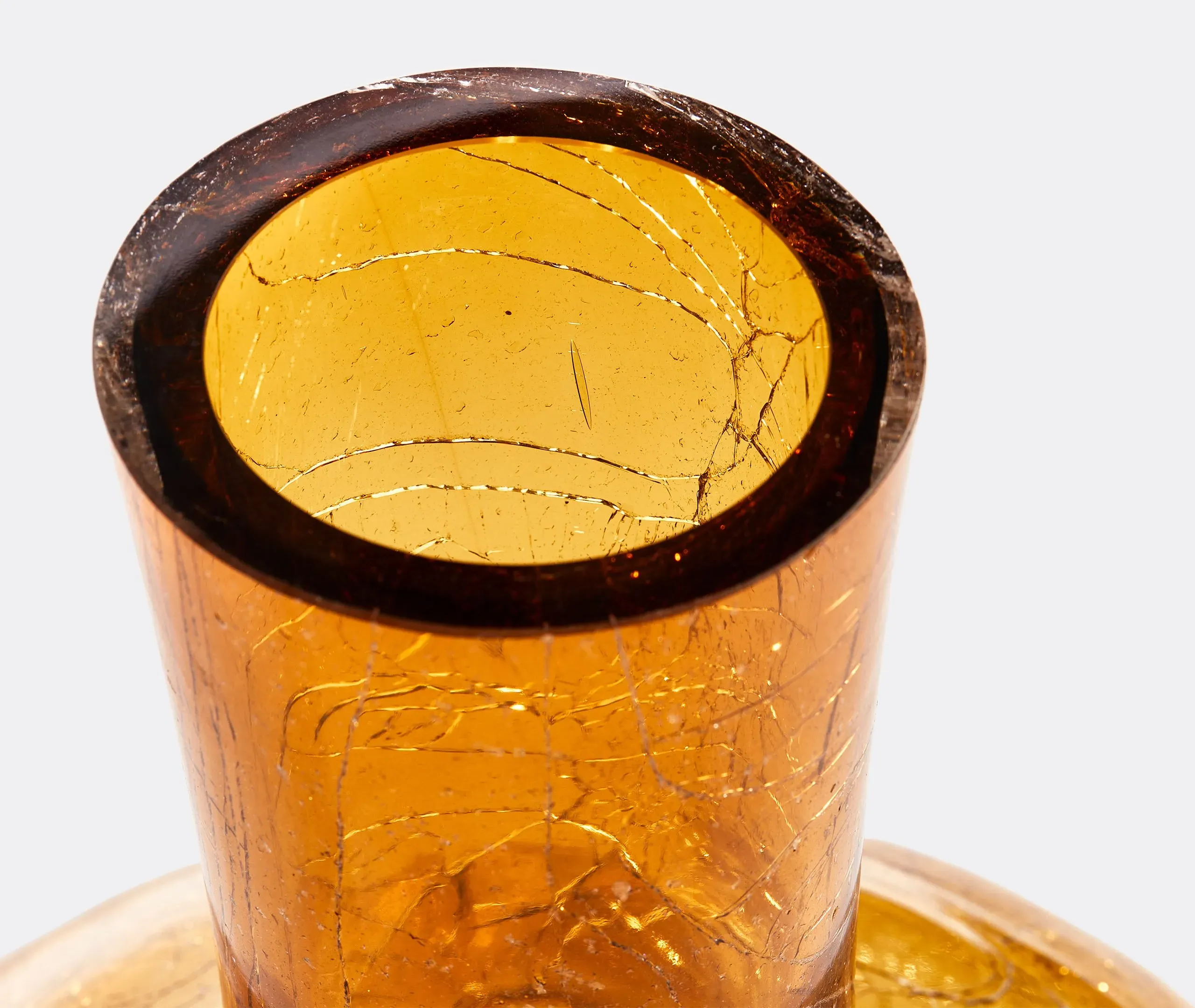 Ball Body Large Vase - Yellow, Glass