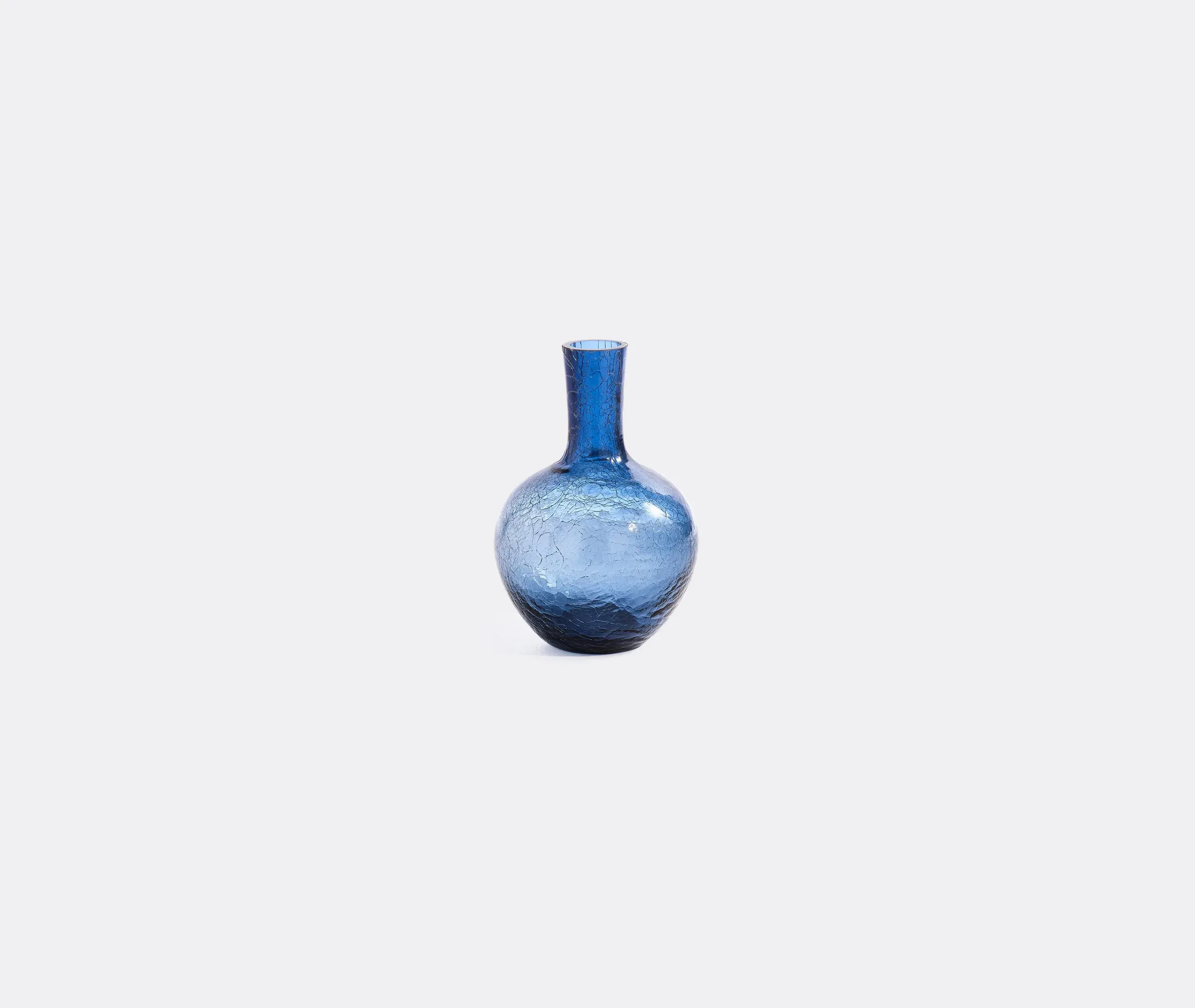 Ball Body Small Vase - Dark Blue, Glass
