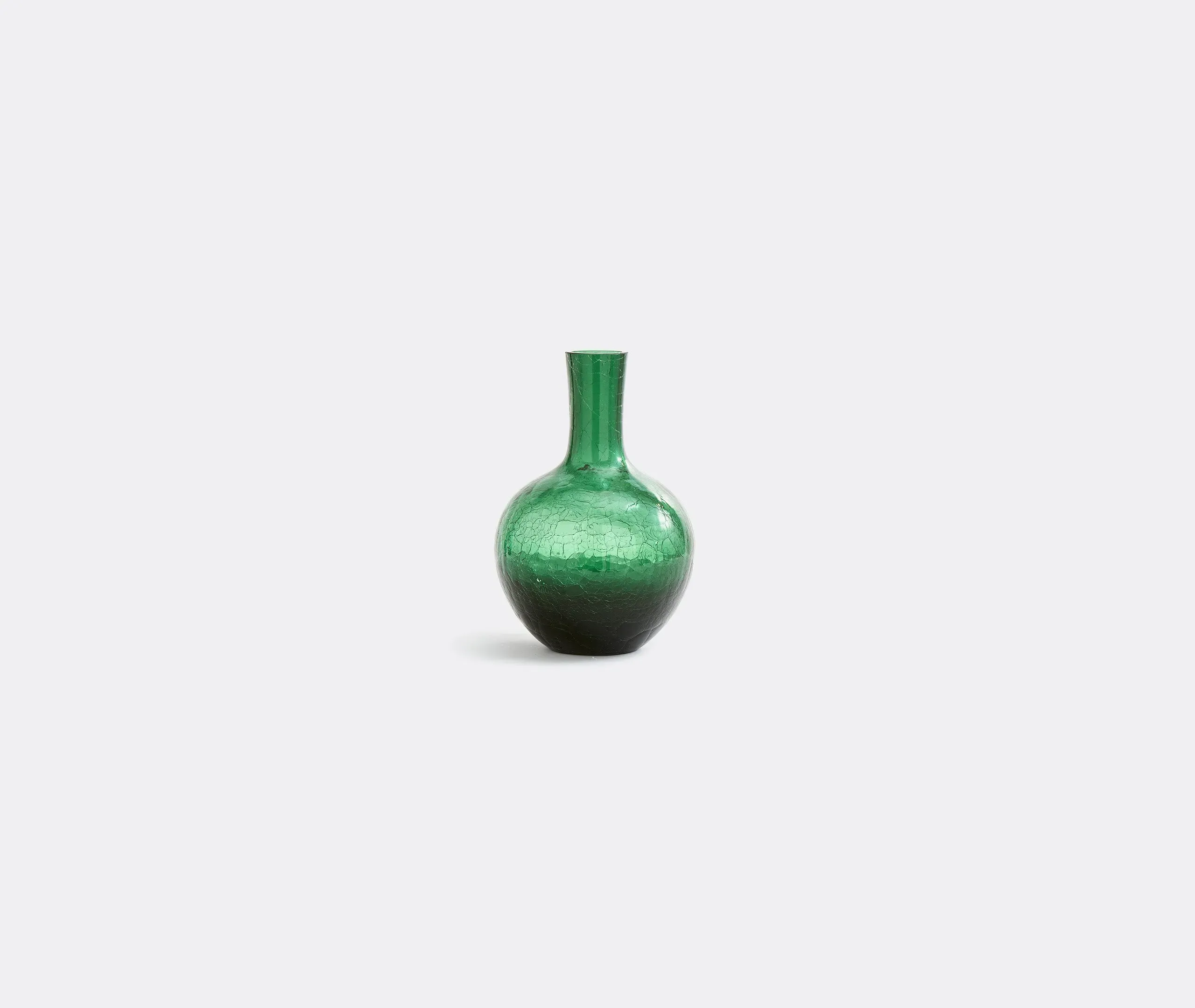Ball Body Small Vase - Dark Green, Glass