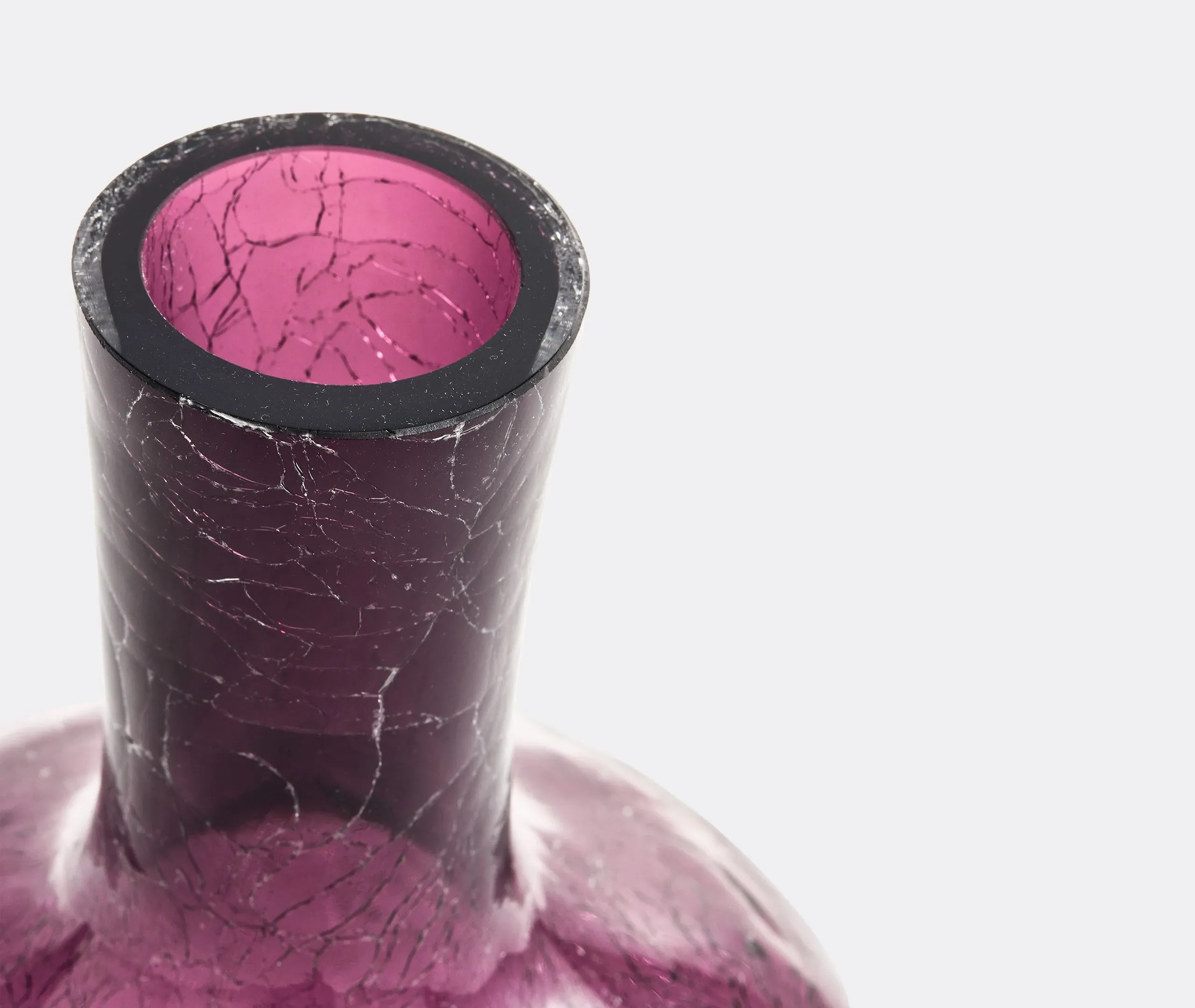 Ball Body Small Vase - Dark Purple, Glass