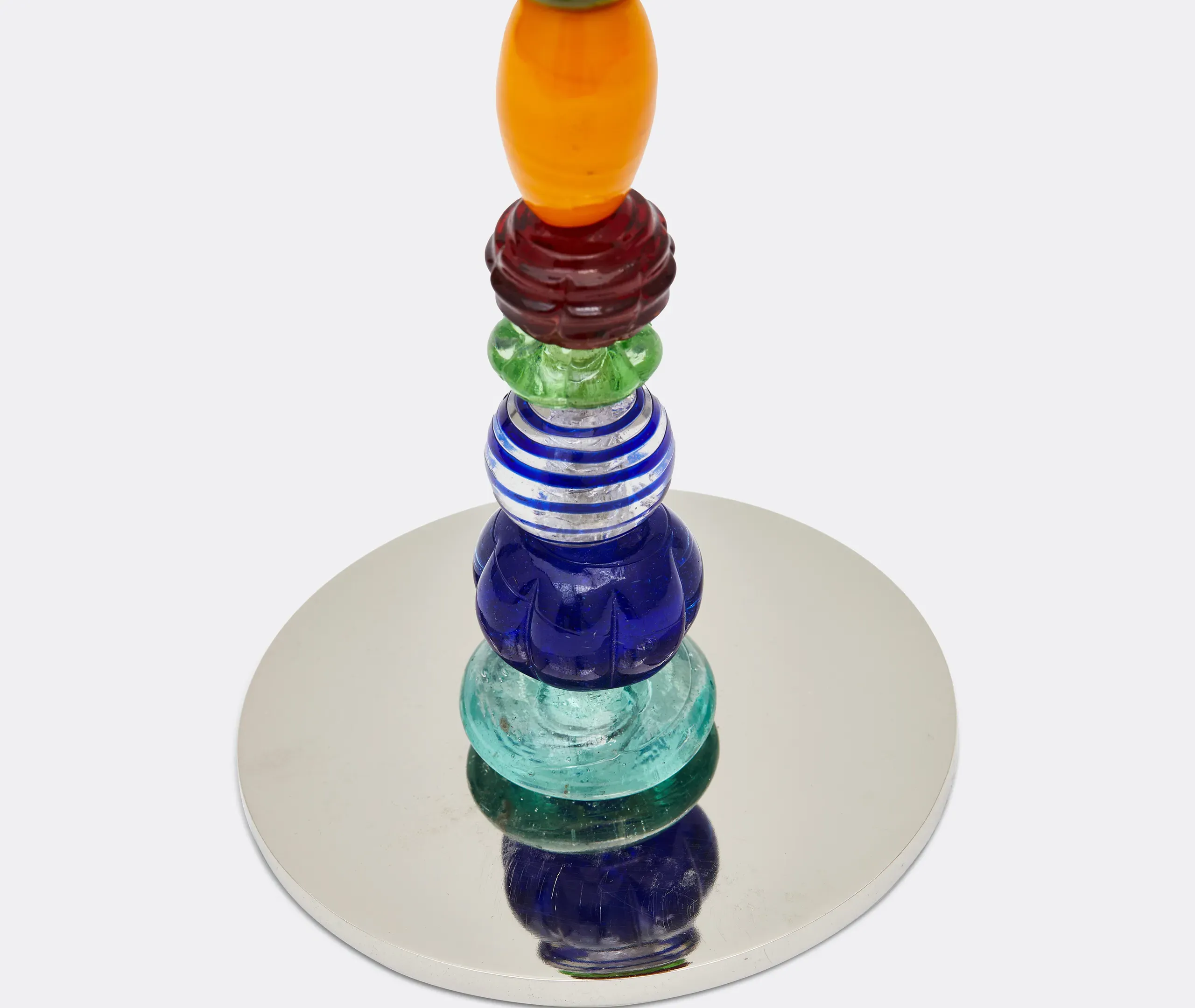 Beads Candle Holder - Multicolour, Glass alternate view