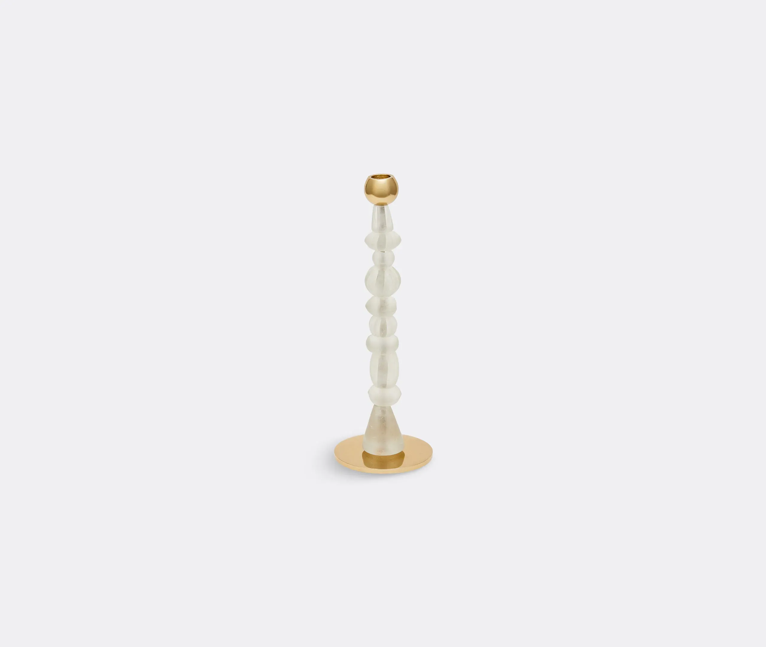 Beads Candle Holder - White, Recycled Glass product