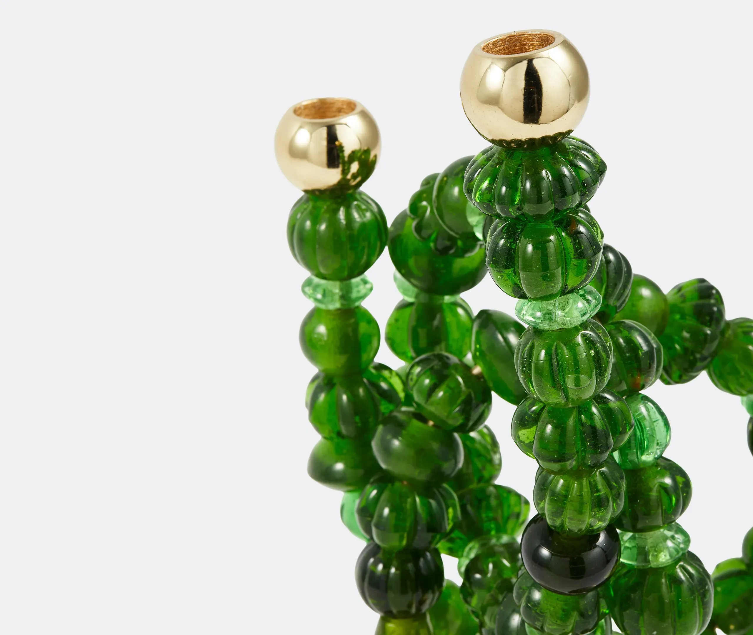 Beads Multiplex Candle Holder - Green