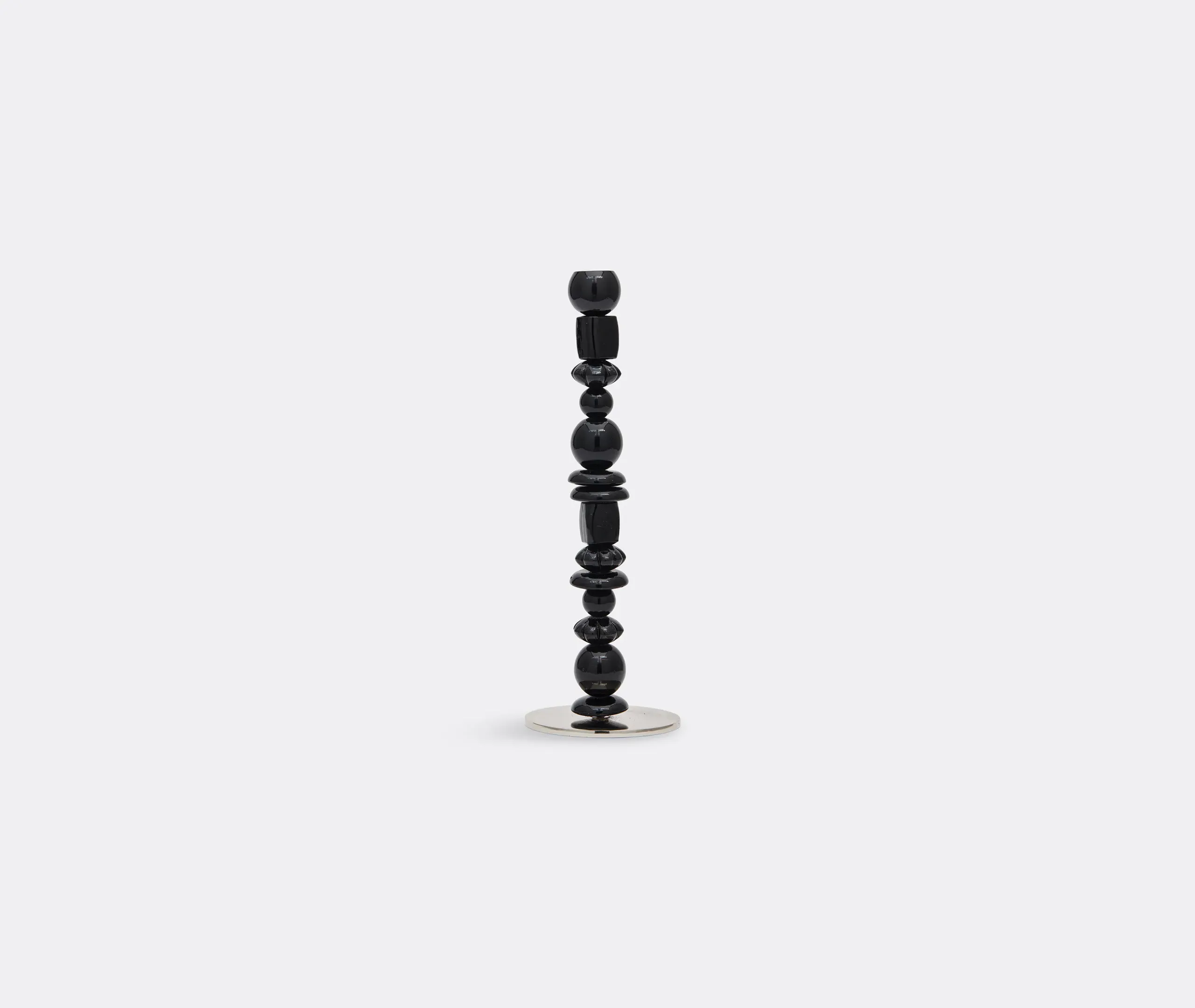 Beads Sculptural Candle Holder - Black