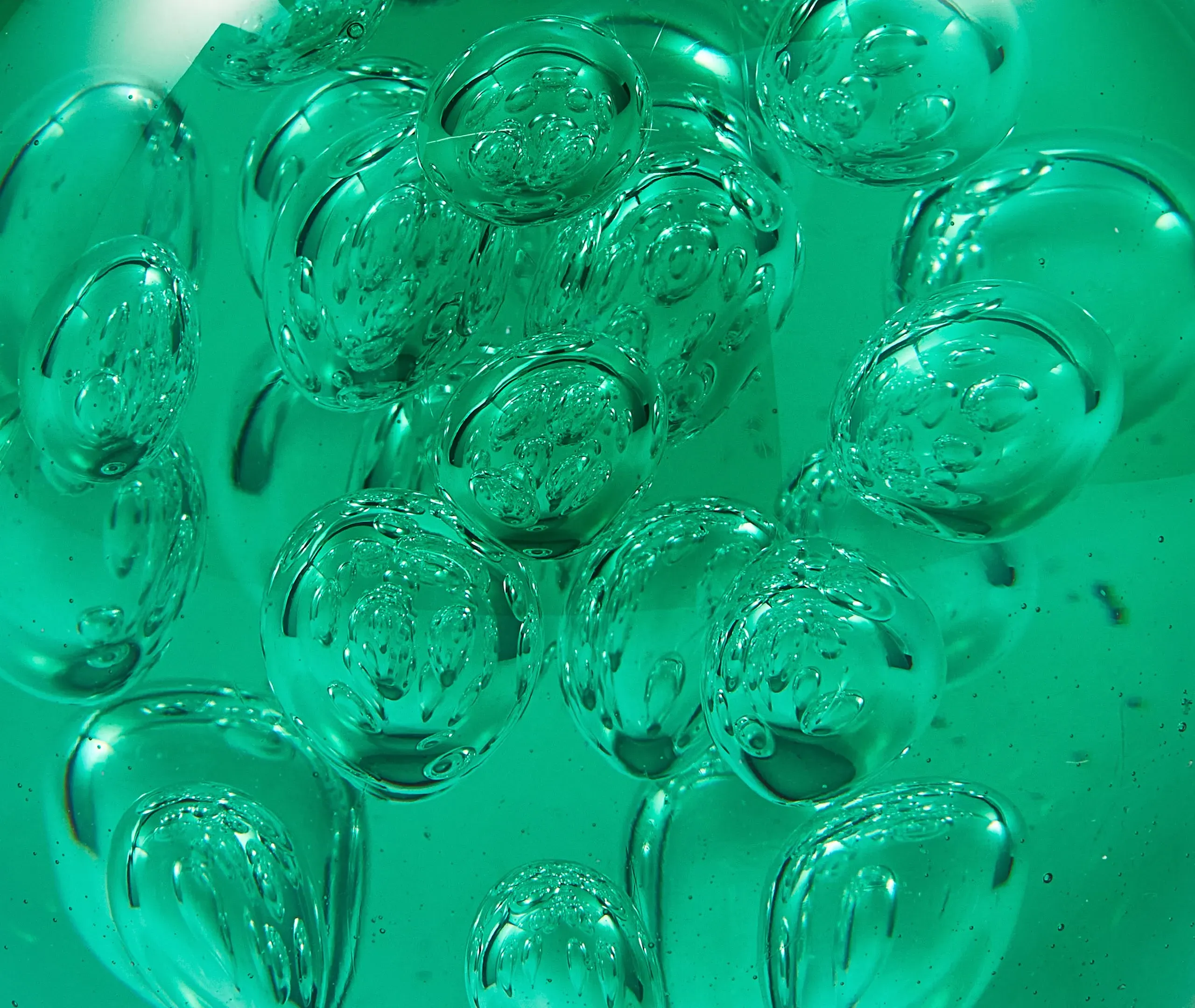 Bubble Medium Glass Ball Decorative Object - Dark Green