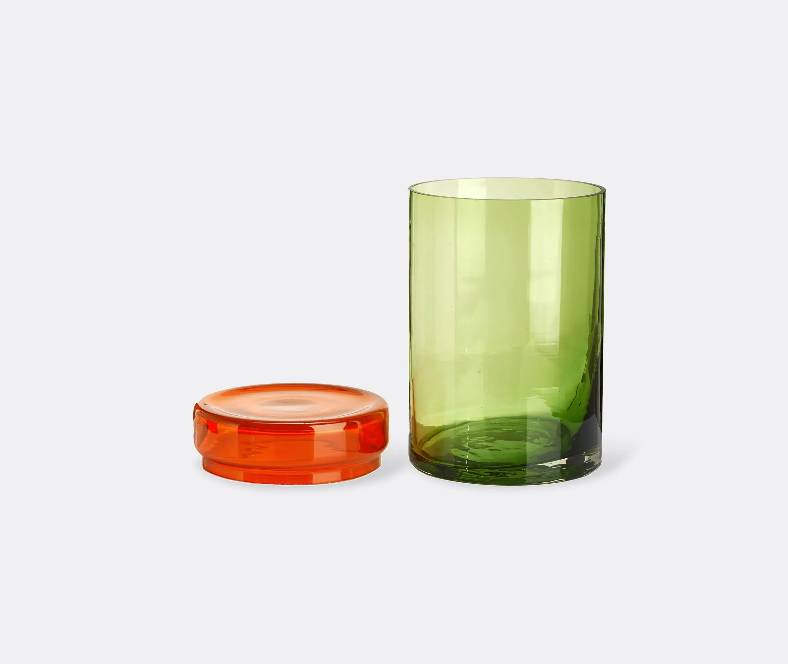 Caps & Jars Multi Mix Set of 3 Storage Jars - Multicolor, Glass