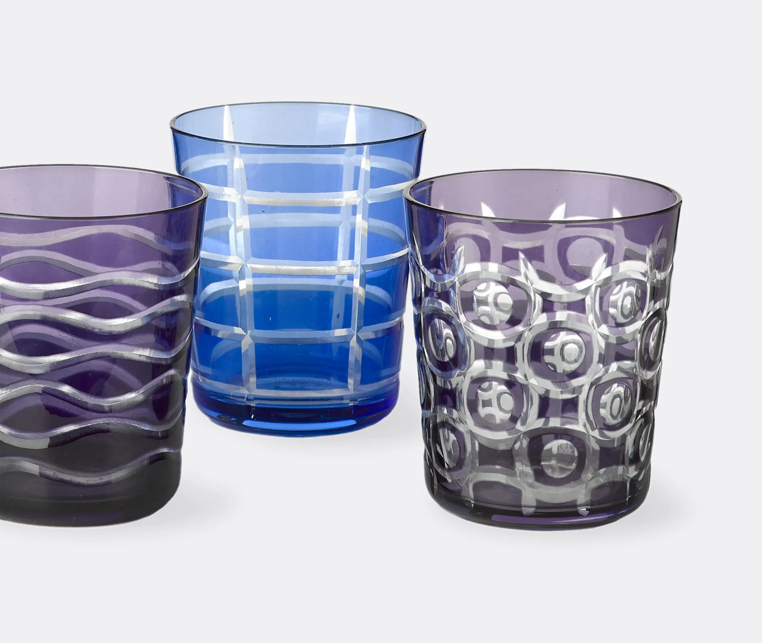 Cobalt Tumblers Set of Six - Multicolor, Glass