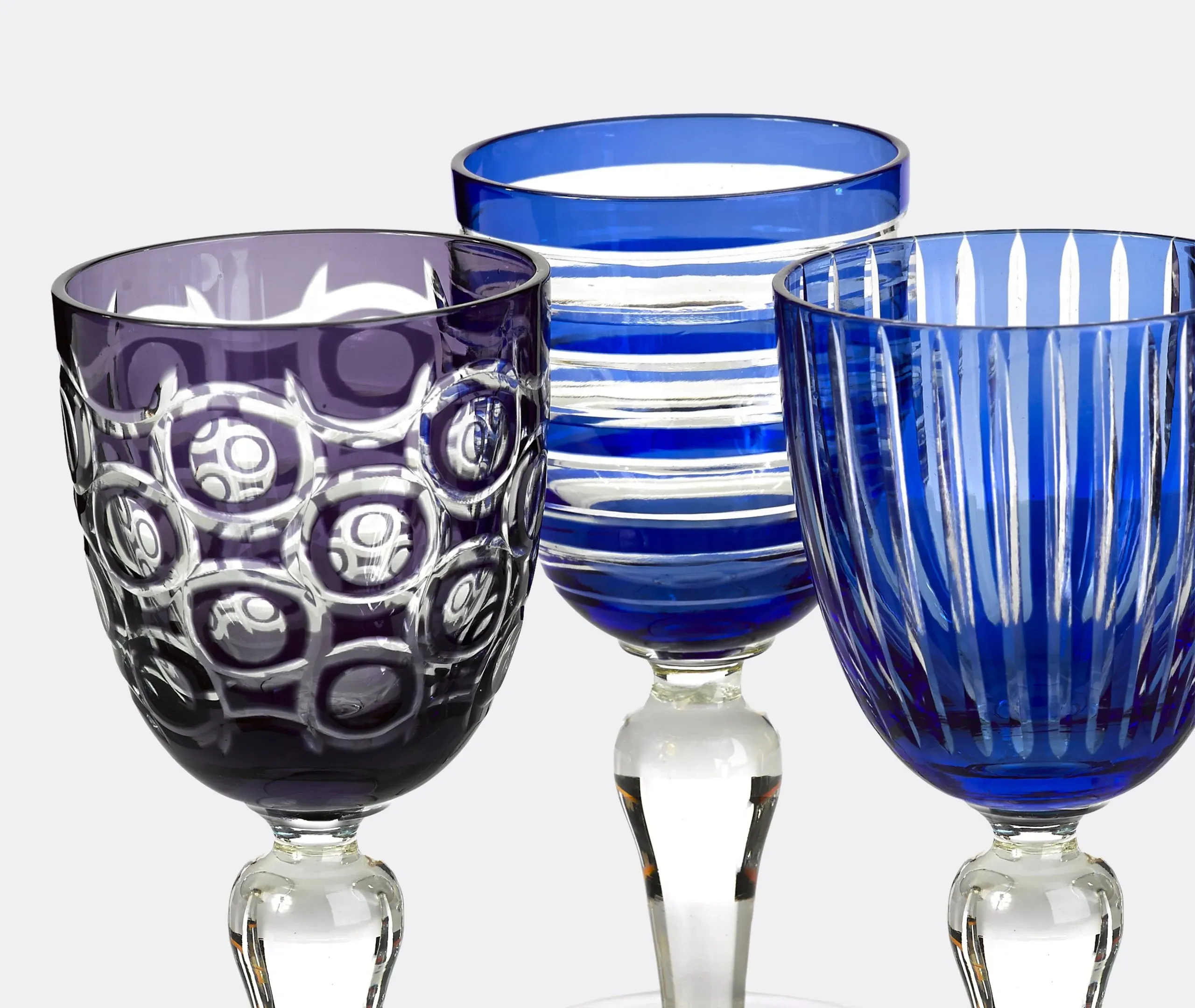 Cobalt Wine Glass Set of Six - Multicolor