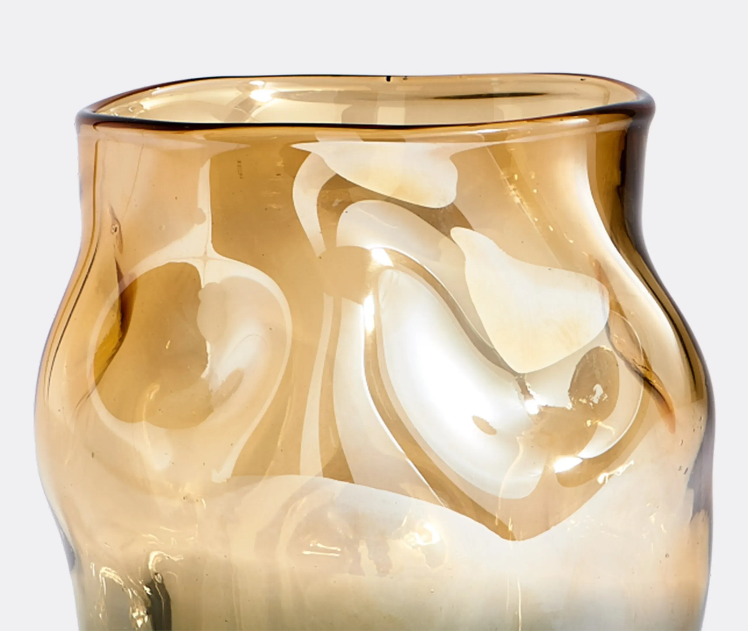 Collision Vase - Amber, Glass