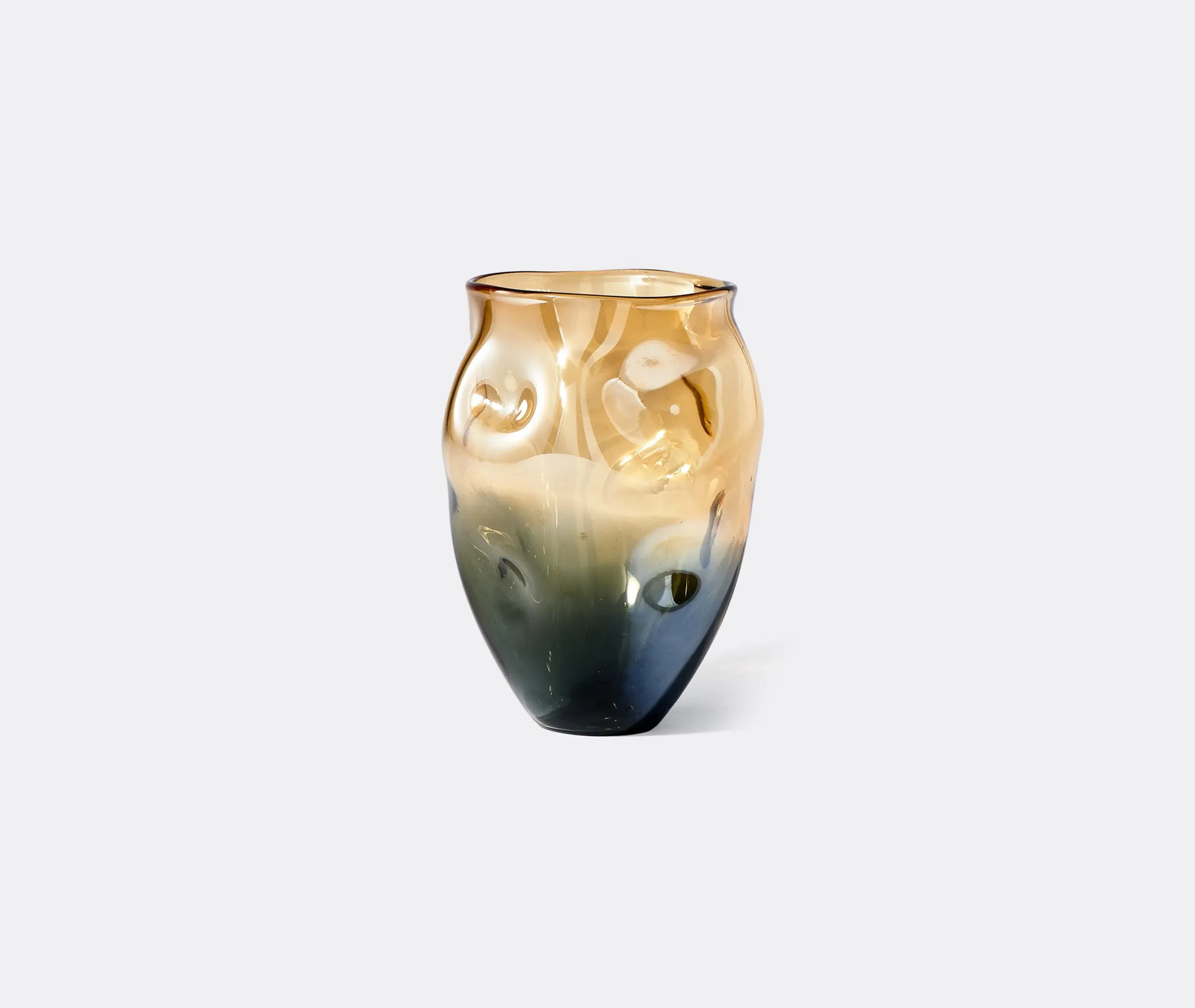 Collision Vase - Amber, Glass