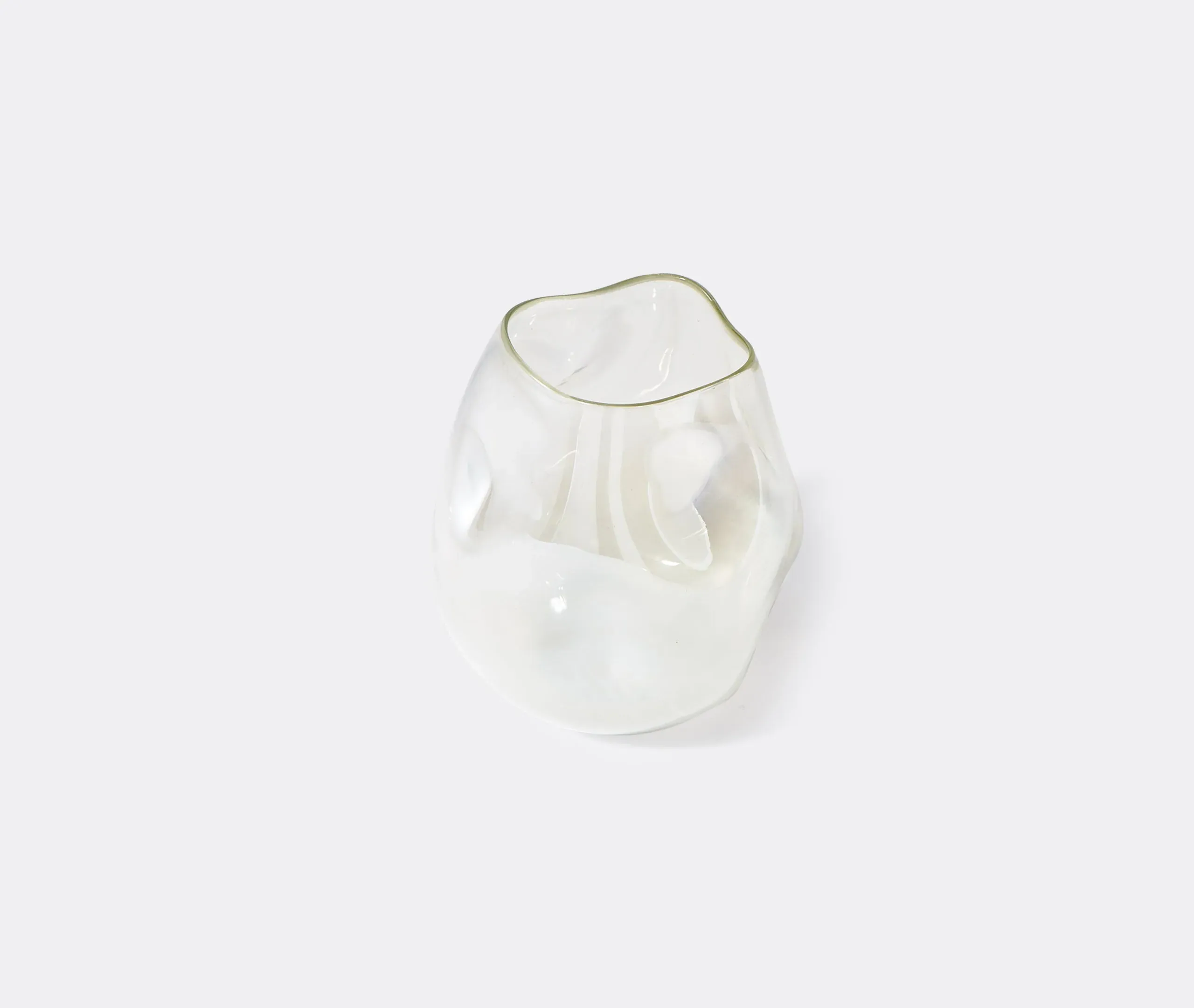 Collision Vase with Pearl Finish - White