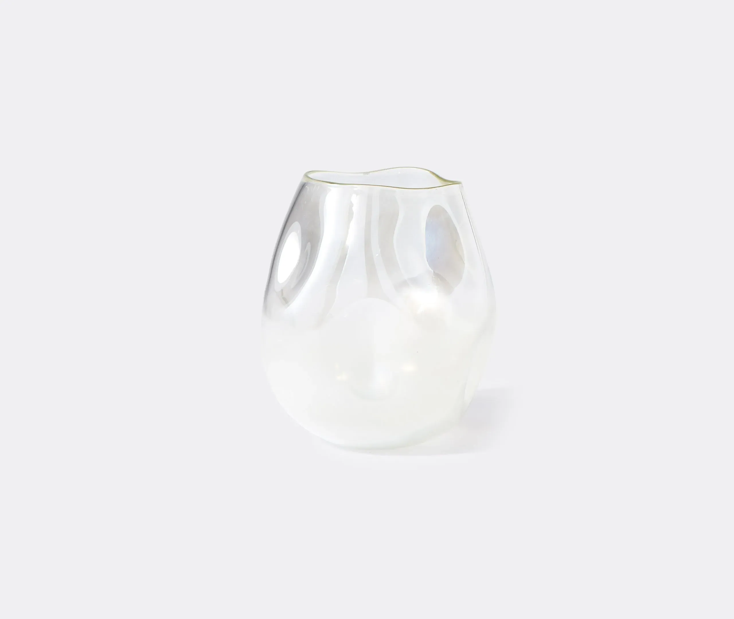 Collision Vase with Pearl Finish - White image