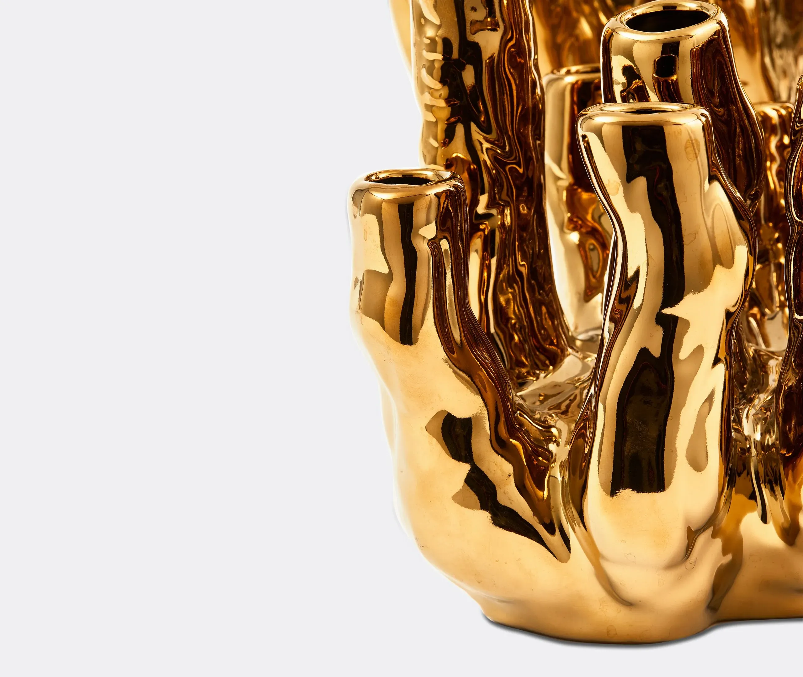 Coral Reef Vase - Gold, Porcelain