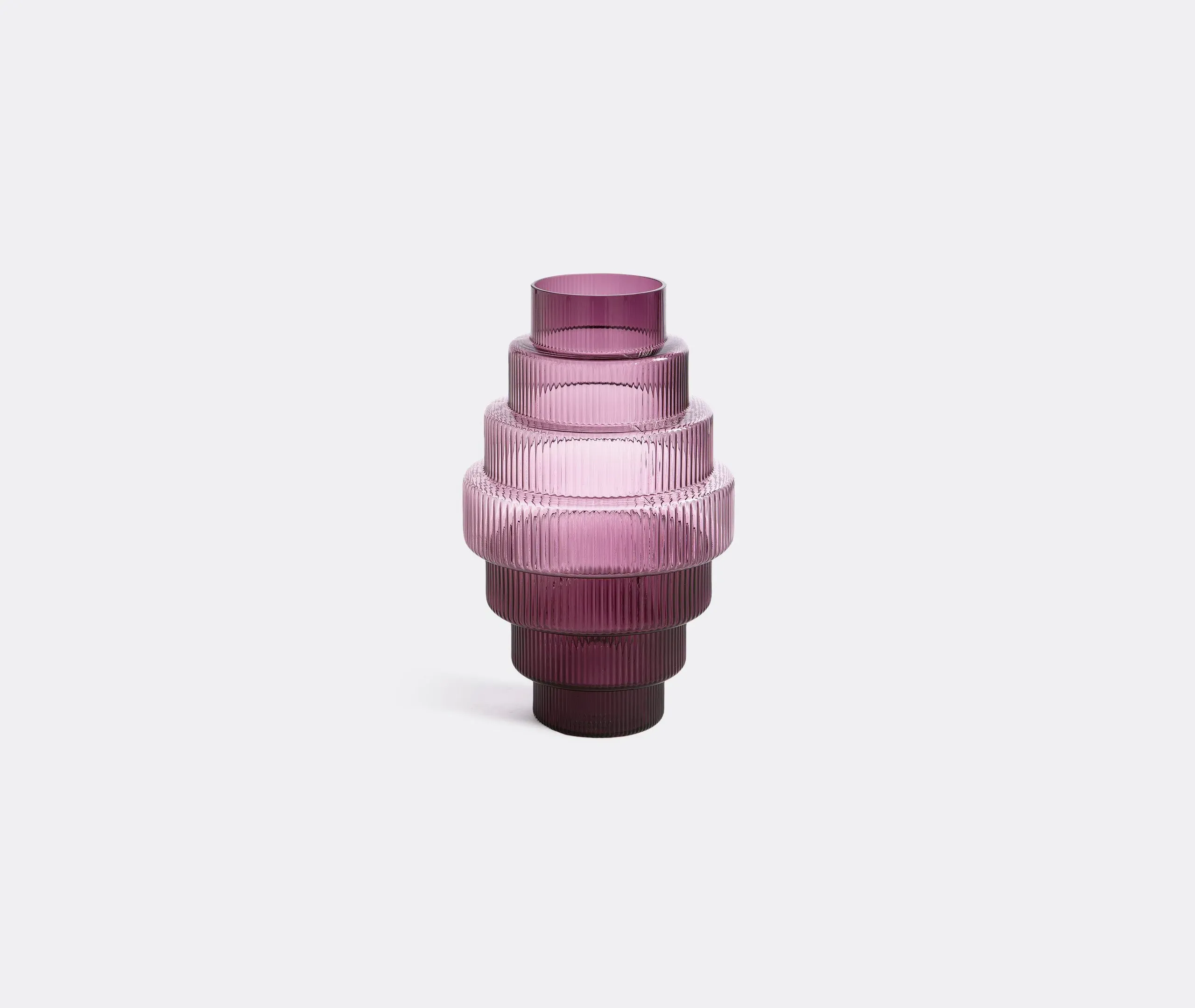 Extra Large Steps Vase - Purple, Glass