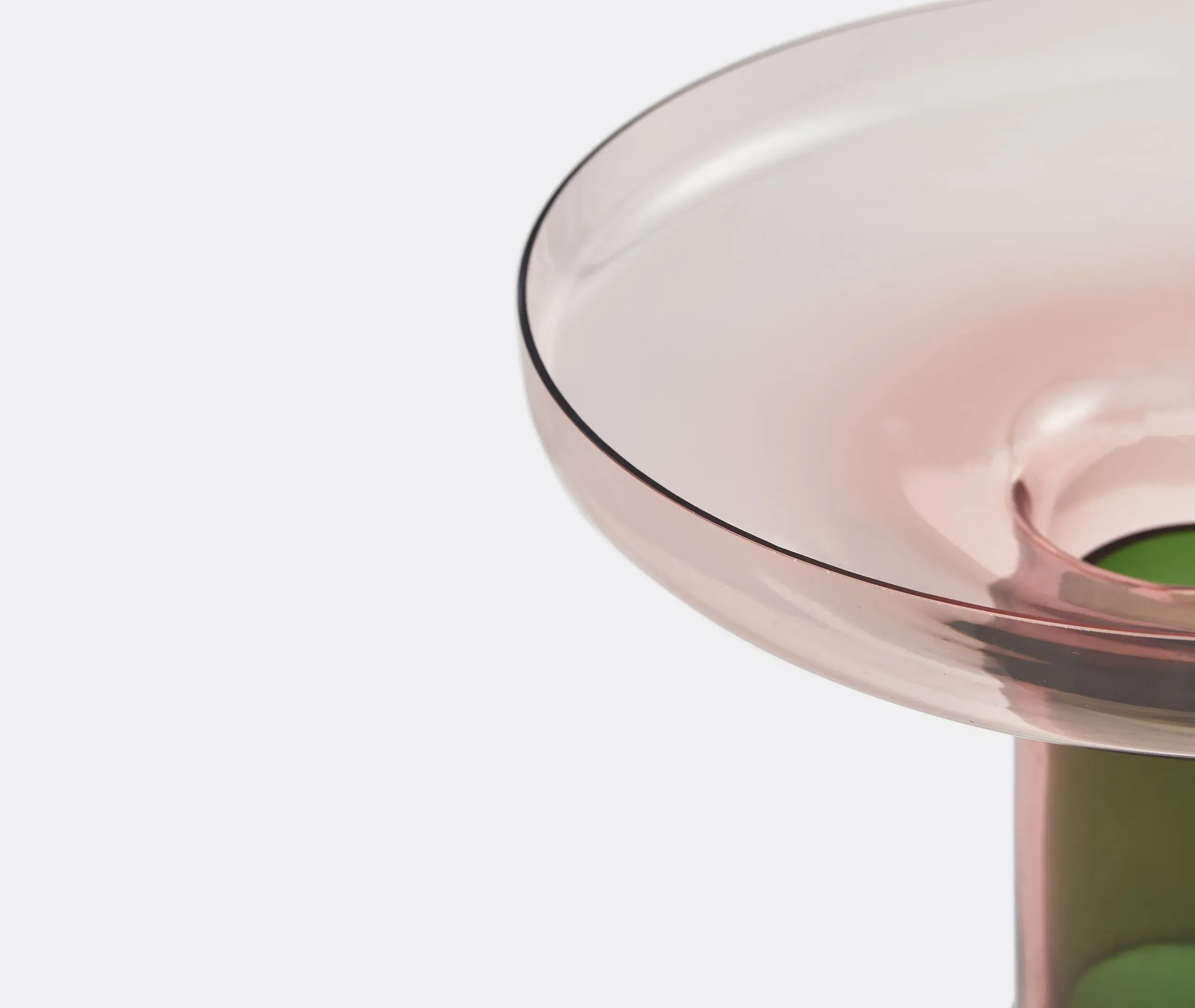 Formy Disk Vase - Pink and Green, Glass